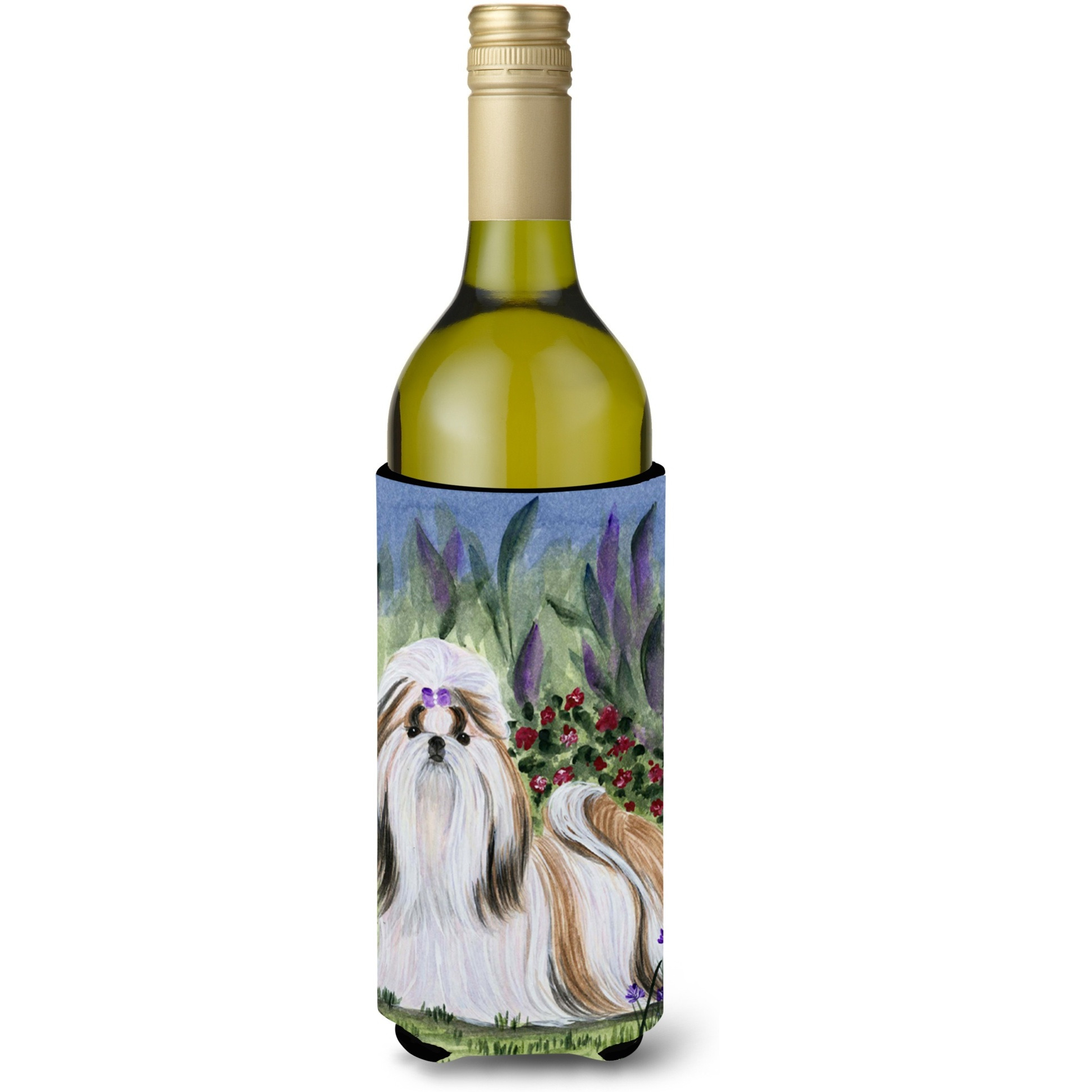Shih Tzu Wine Bottle Beverage Insulator Beverage Insulator Hugger SS8034LITERK