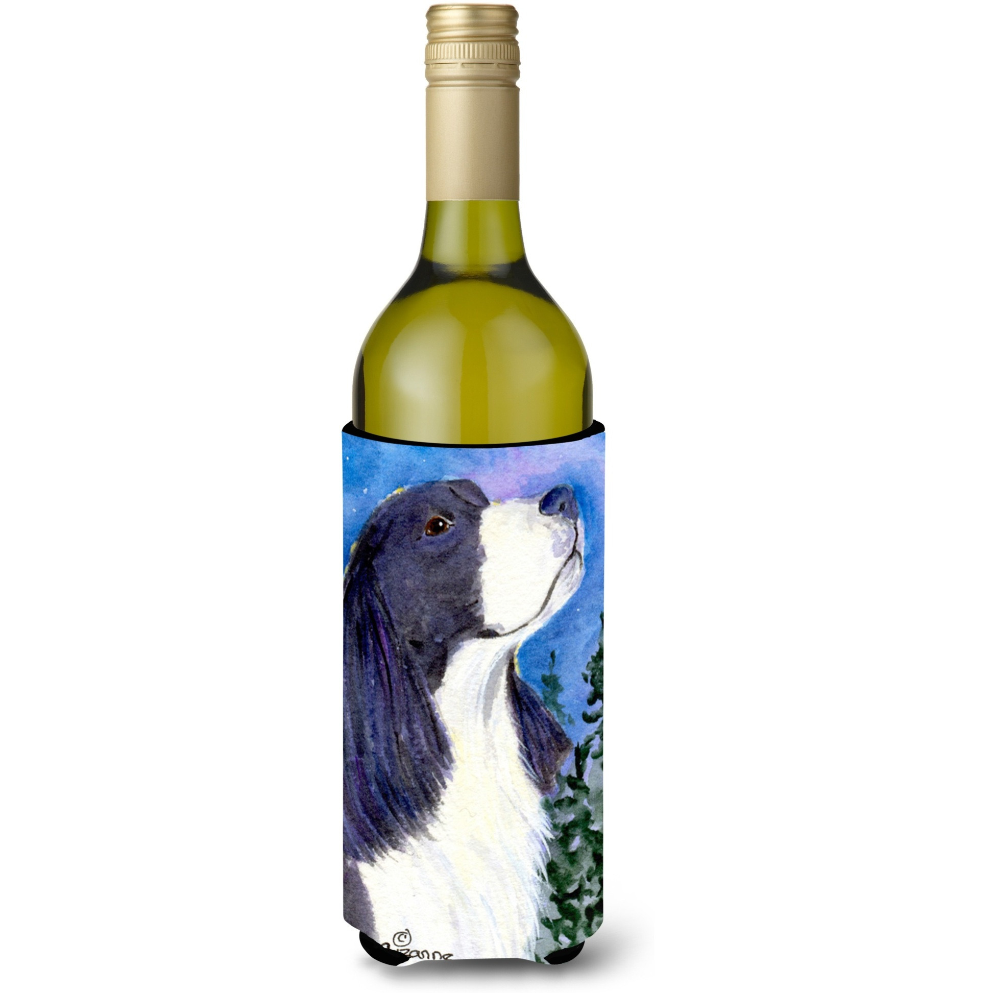 English Springer Spaniel Wine Bottle Beverage Insulator Beverage Insulator Hugger SS8985LITERK