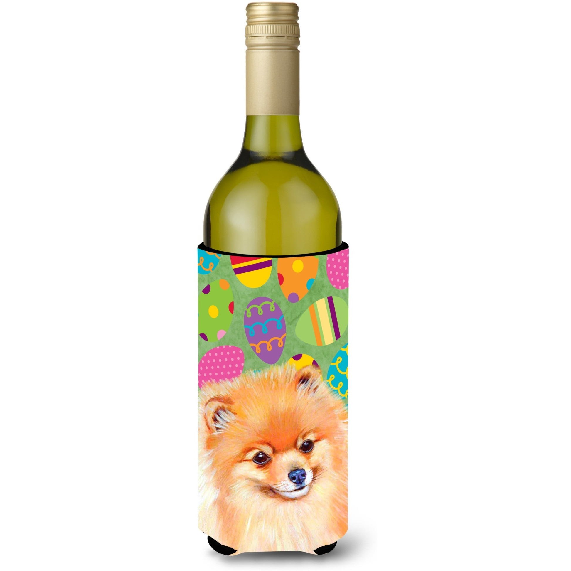 Pomeranian Easter Eggtravaganza Wine Bottle Beverage Insulator Beverage Insulator Hugger