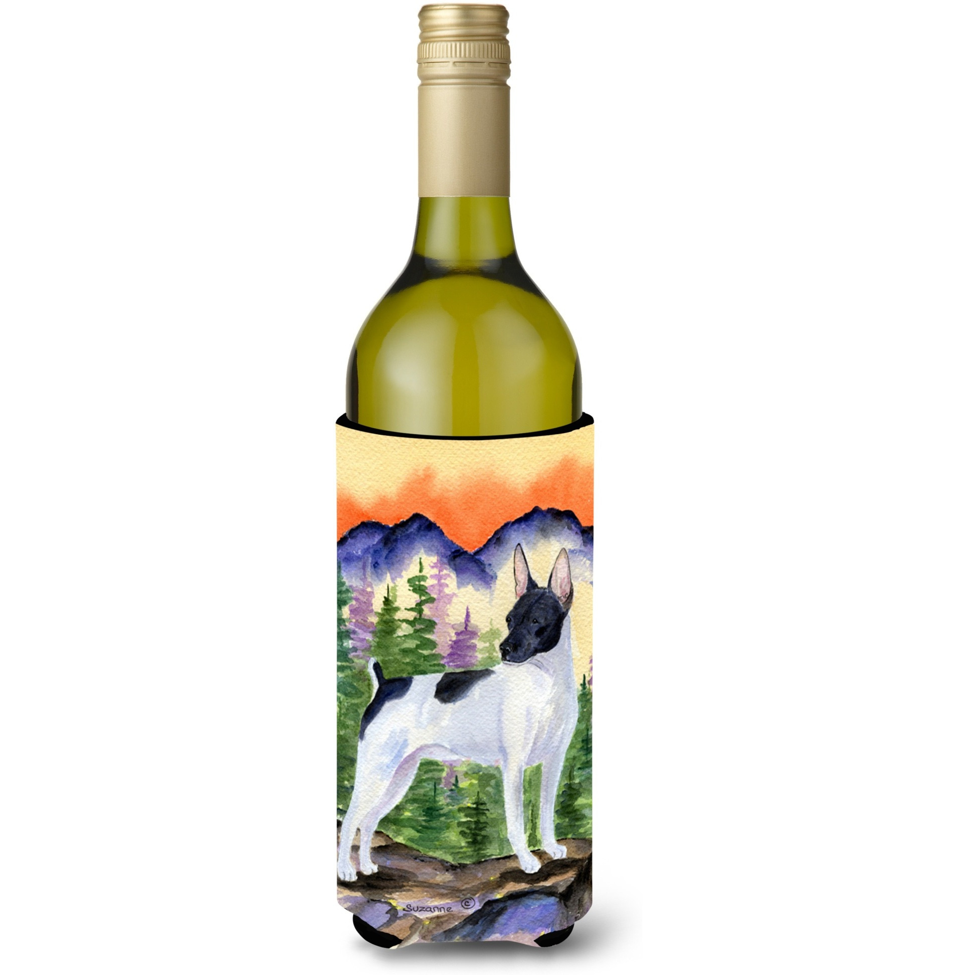Rat Terrier Wine Bottle Beverage Insulator Beverage Insulator Hugger