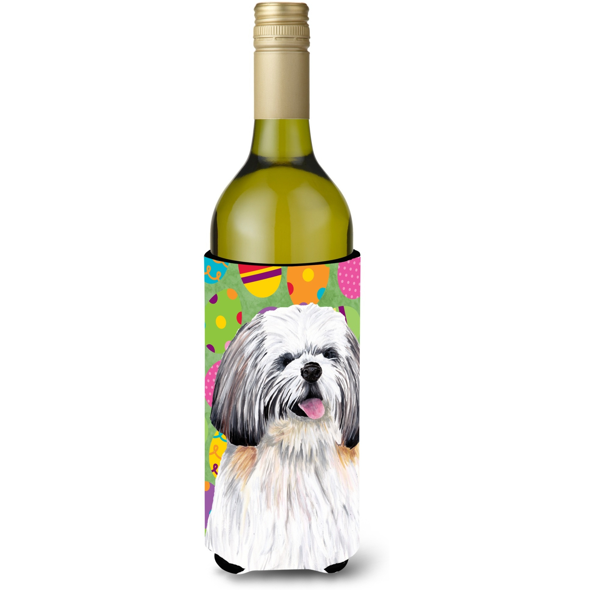 Shih Tzu Easter Eggtravaganza Wine Bottle Beverage Insulator Beverage Insulator Hugger