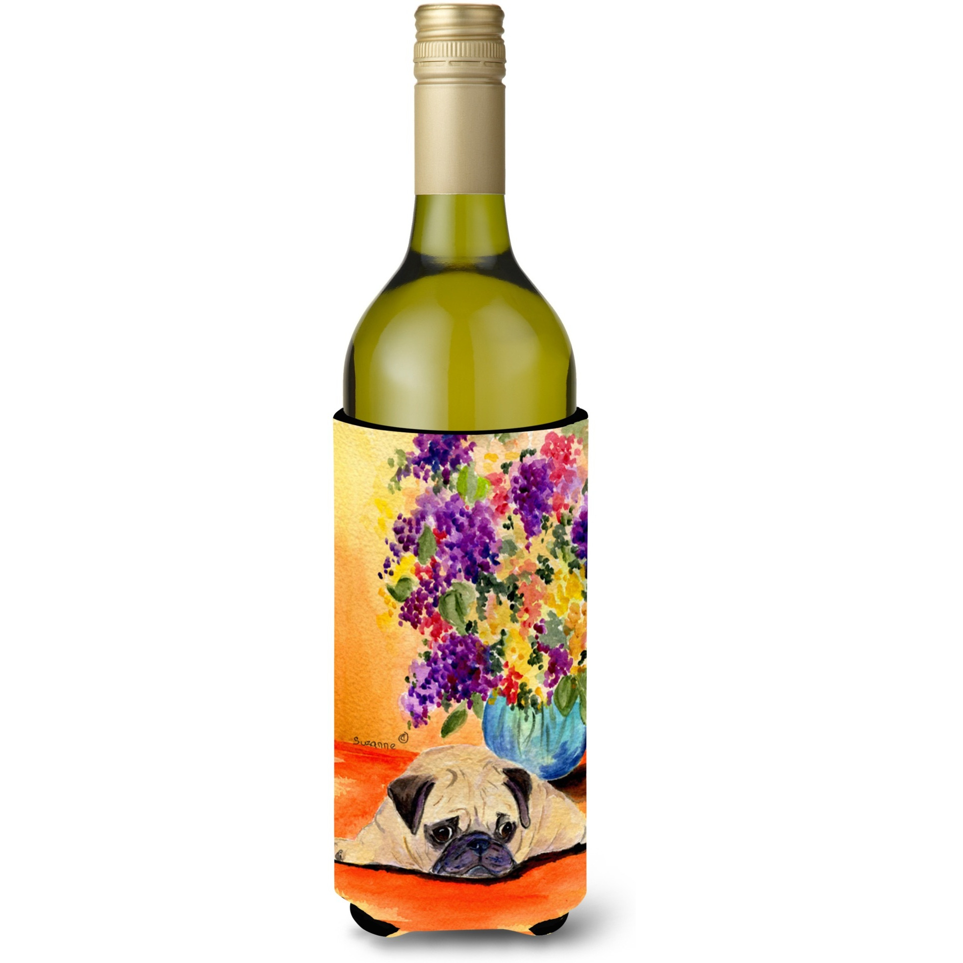 Pug Wine Bottle Beverage Insulator Beverage Insulator Hugger SS8294LITERK
