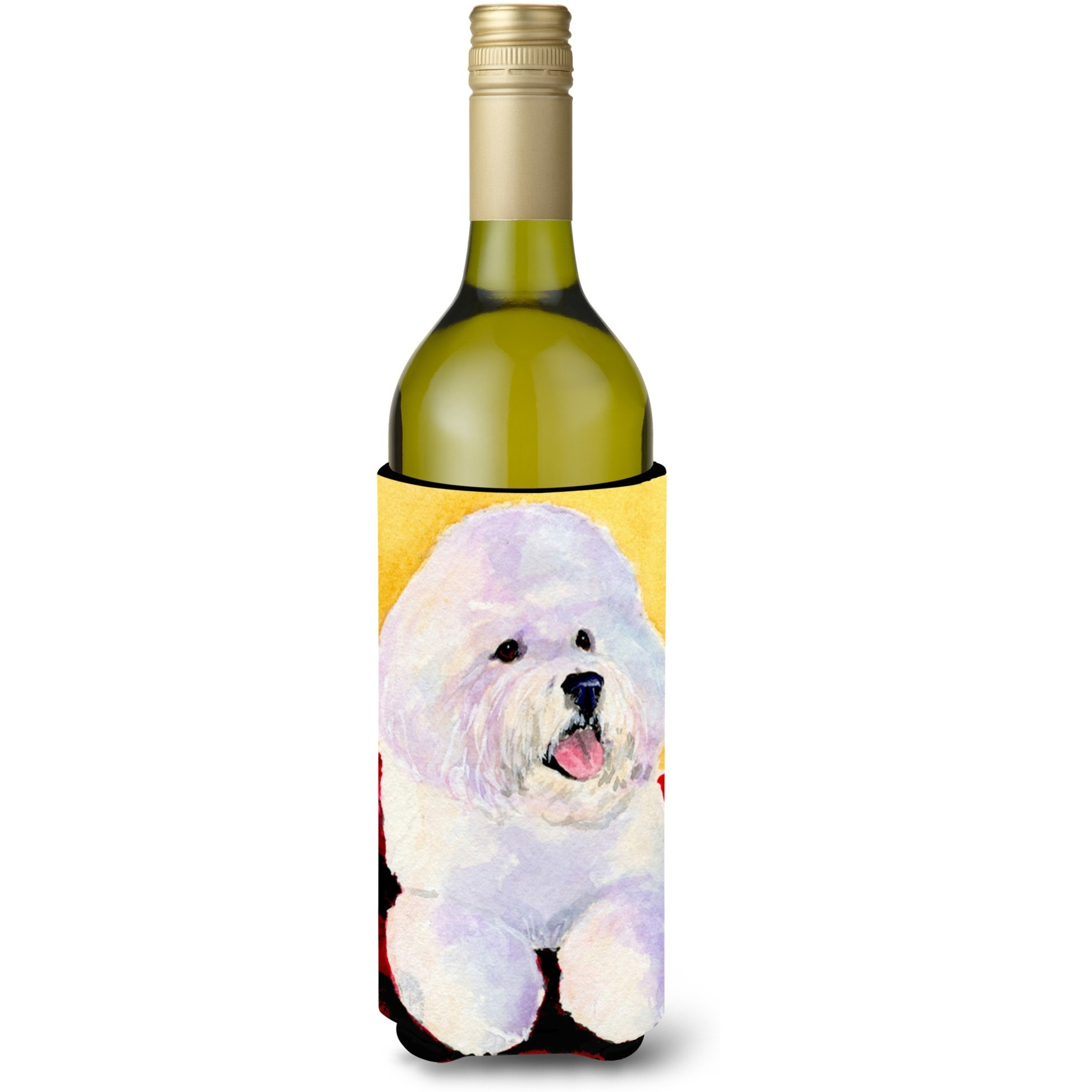 Bichon Frise Wine Bottle Beverage Insulator Beverage Insulator Hugger SS8921LITERK