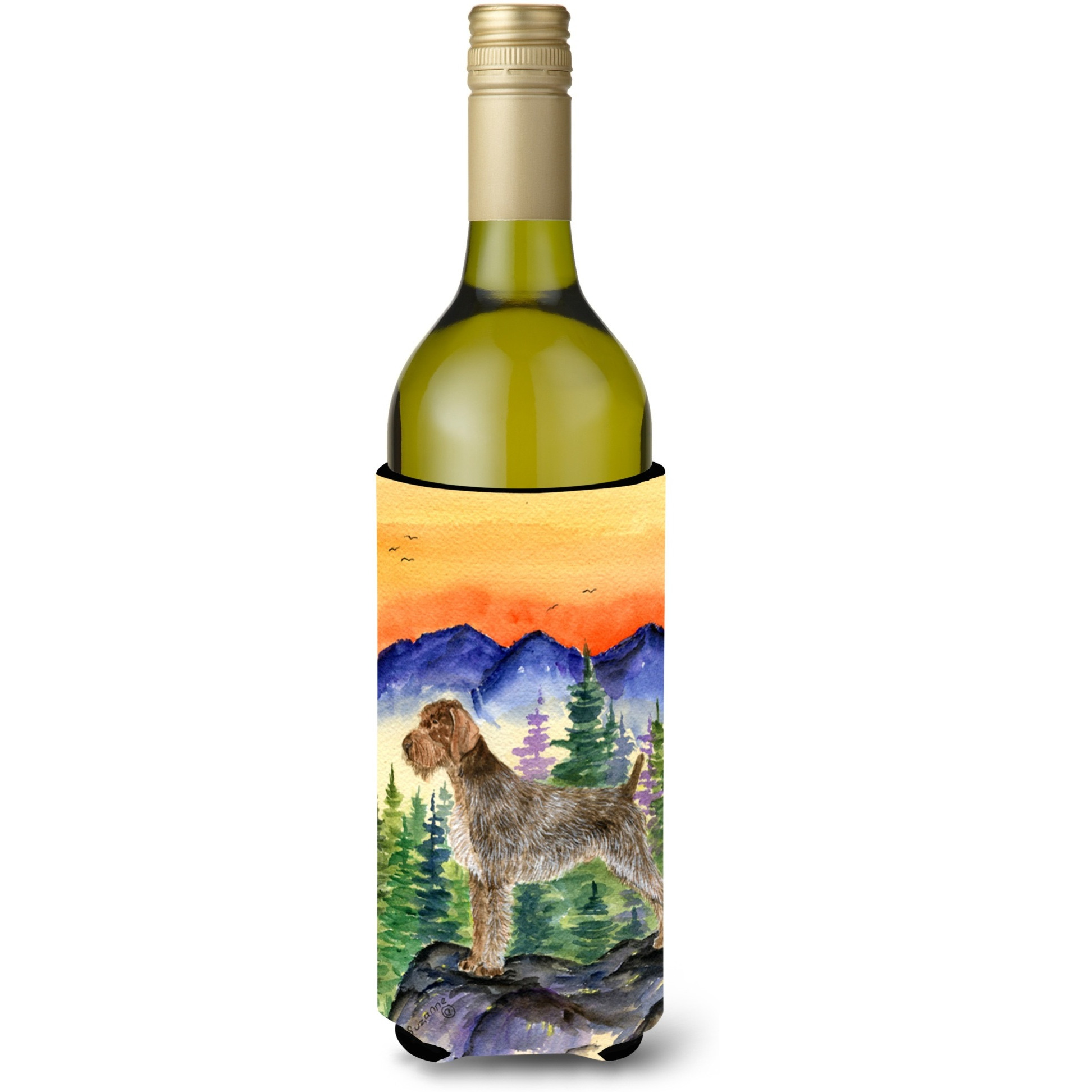 German Wirehaired Pointer Wine Bottle Beverage Insulator Beverage Insulator Hugger