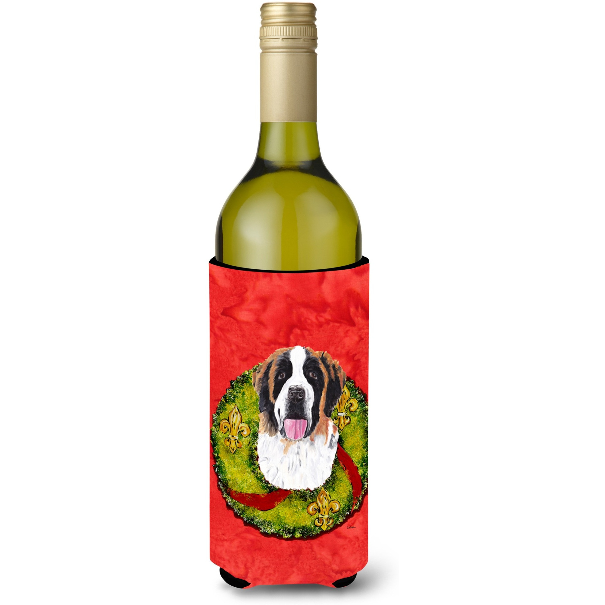 Saint Bernard Wine Bottle Beverage Insulator Beverage Insulator Hugger SC9082LITERK