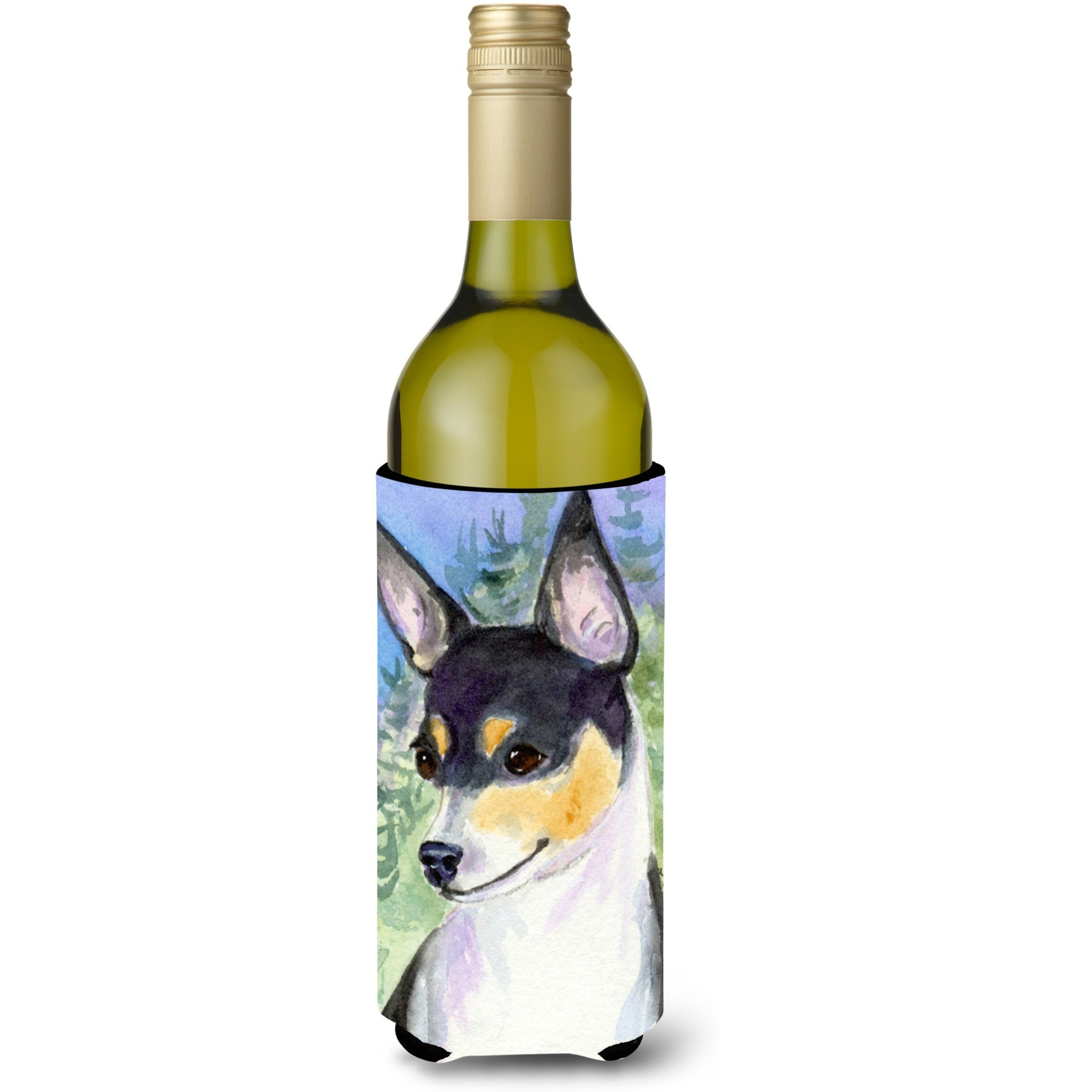 Rat Terrier Wine Bottle Beverage Insulator Beverage Insulator Hugger SS8927LITERK