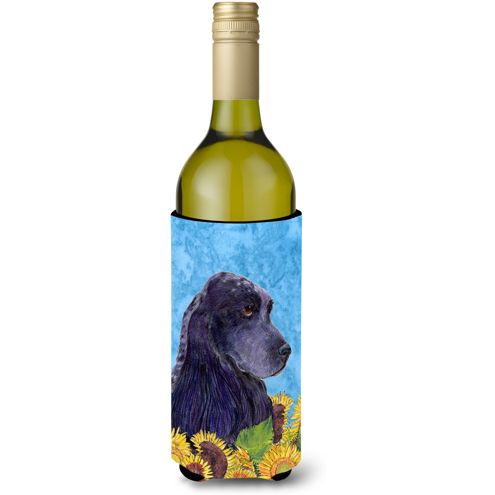 Cocker Spaniel in Summer Flowers Wine Bottle Beverage Insulator Beverage Insulator Hugger SS4240LITERK