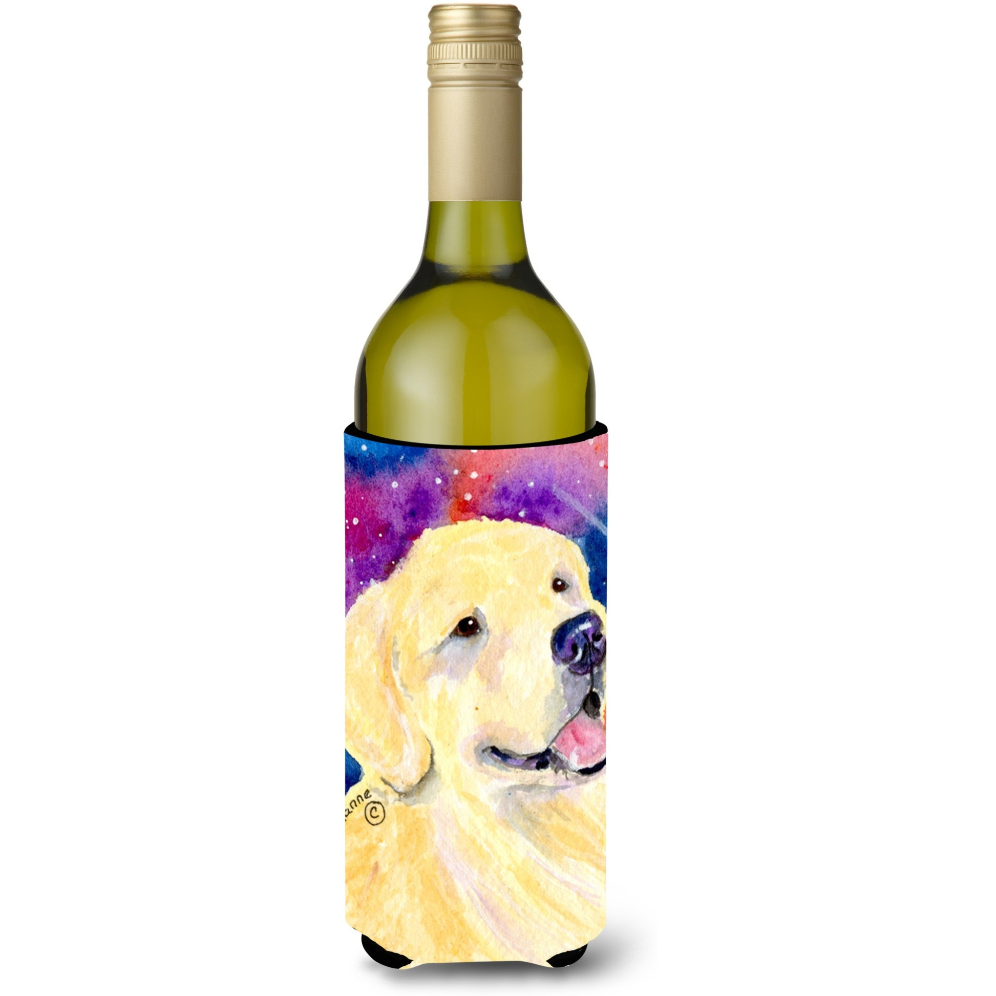 Golden Retriever Wine Bottle Beverage Insulator Beverage Insulator Hugger SS8753LITERK