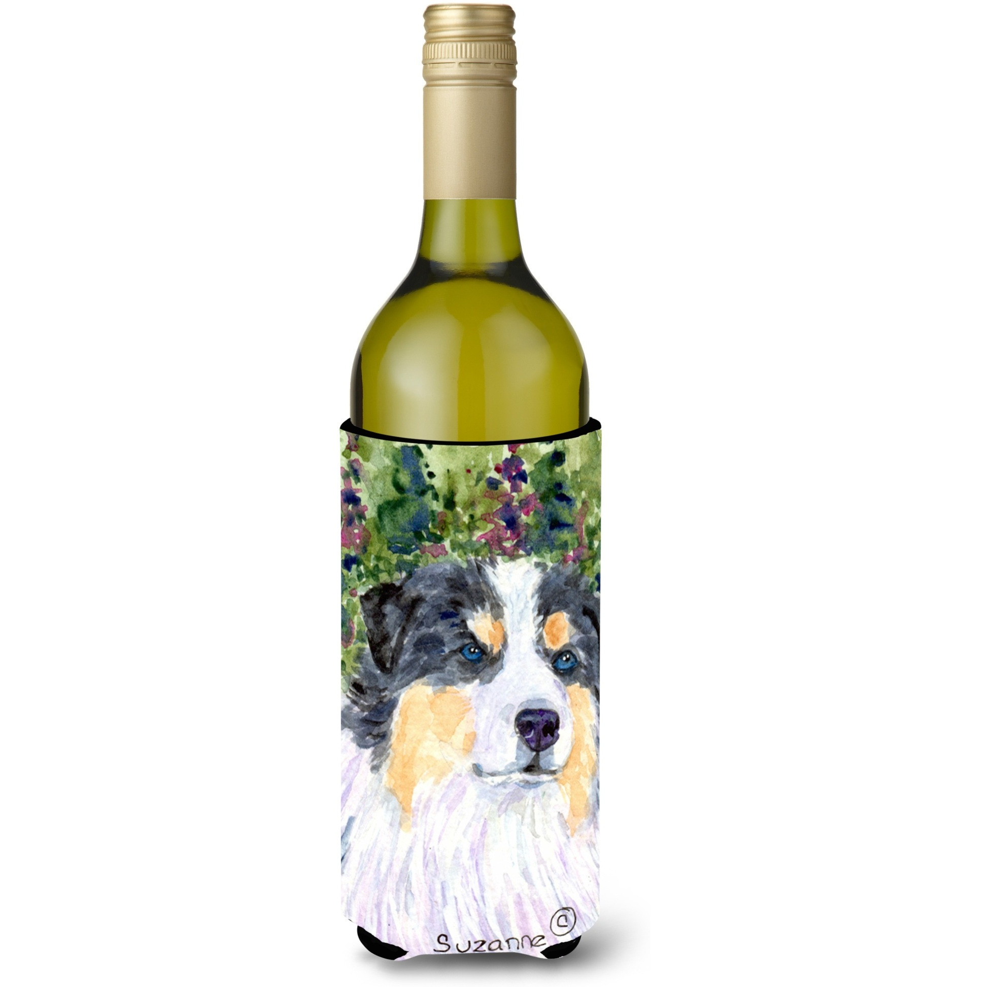 Australian Shepherd Wine Bottle Beverage Insulator Beverage Insulator Hugger SS8821LITERK