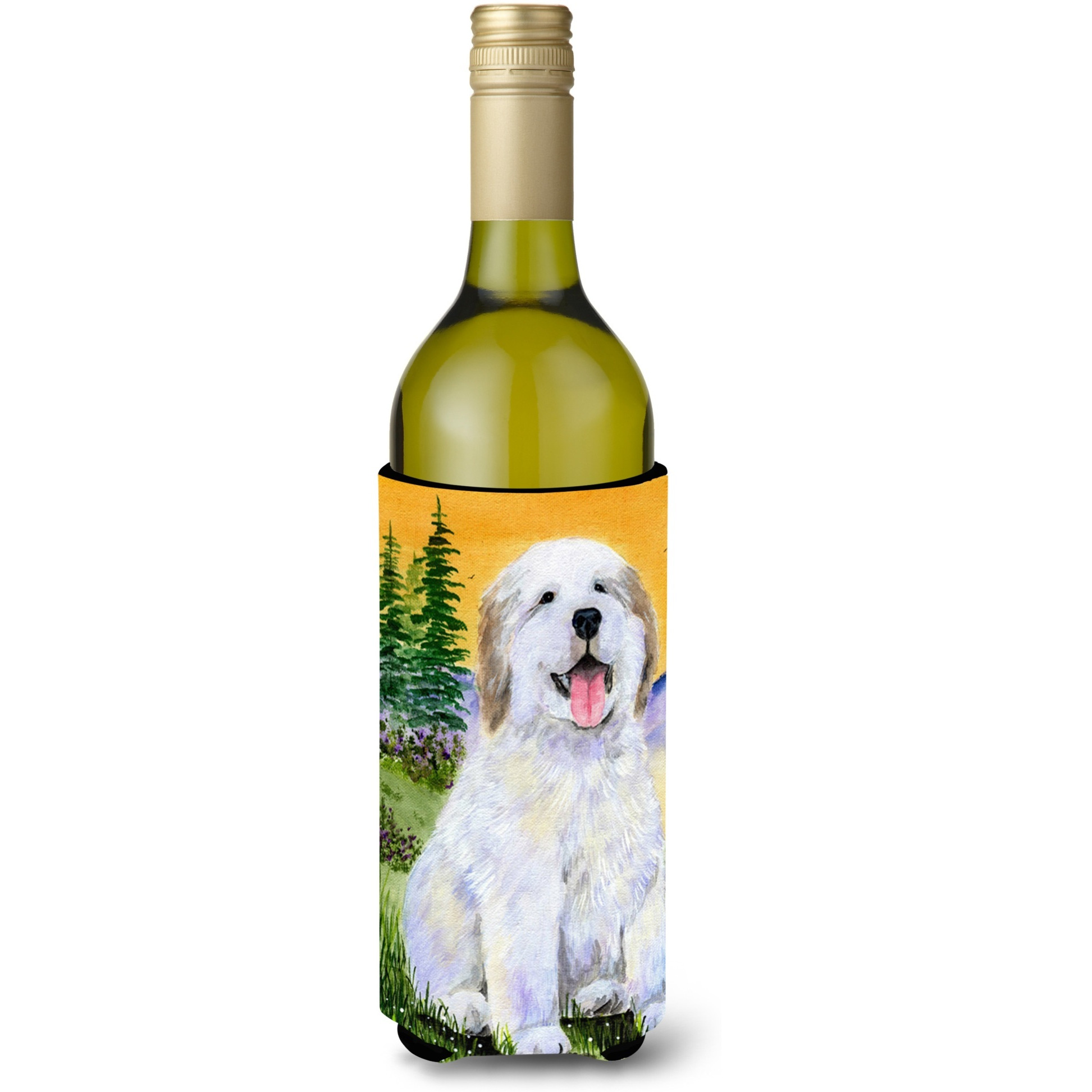 Great Pyrenees Wine Bottle Beverage Insulator Beverage Insulator Hugger SS8469LITERK