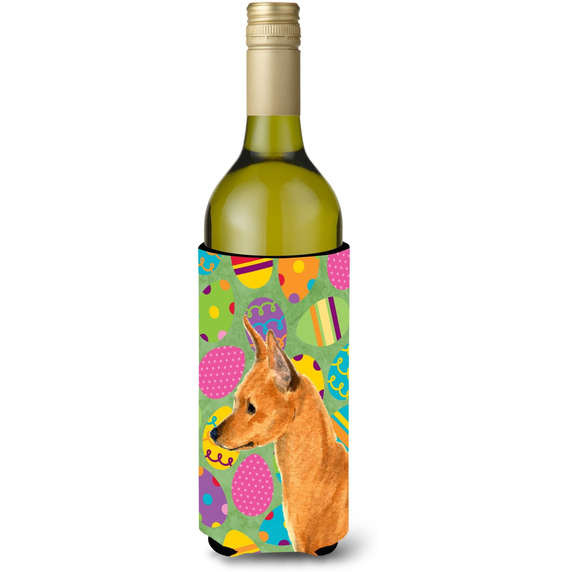 Min Pin Easter Eggtravaganza Wine Bottle Beverage Insulator Beverage Insulator Hugger SS4811LITERK