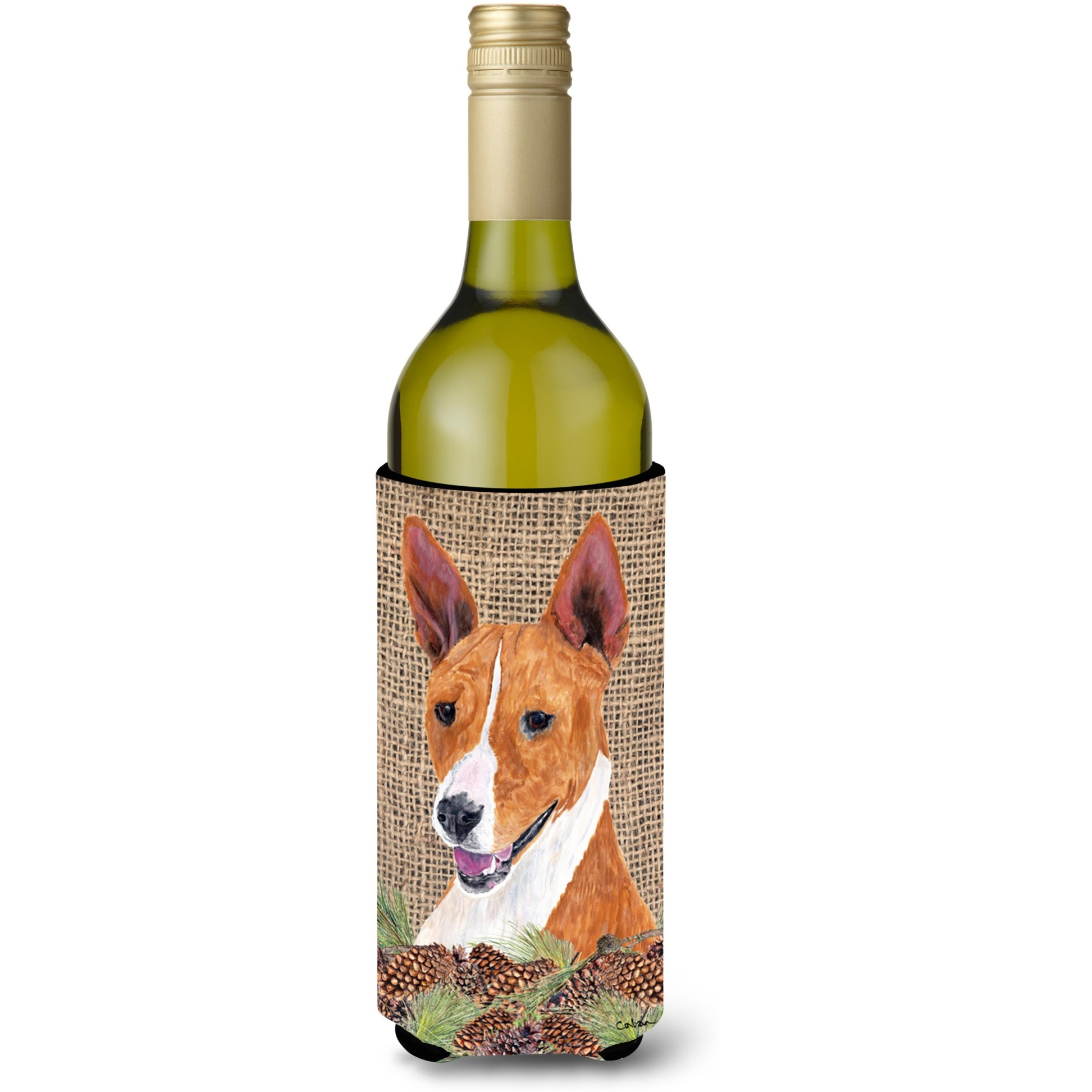 Basenji Wine Bottle Beverage Insulator Beverage Insulator Hugger SC9036LITERK