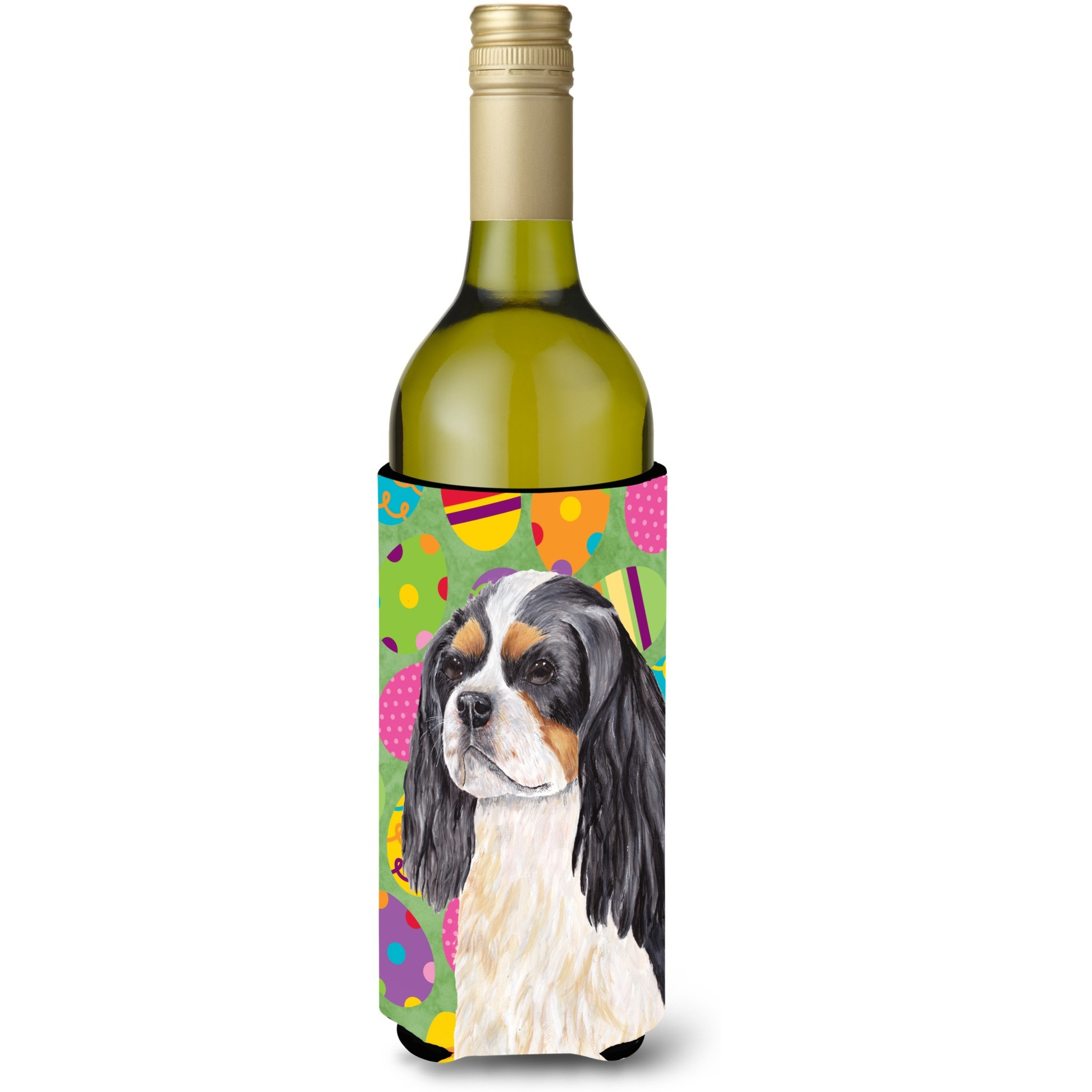 Cavalier Spaniel Easter Eggtravaganza Wine Bottle Beverage Insulator Beverage Insulator Hugger SC9471LITERK