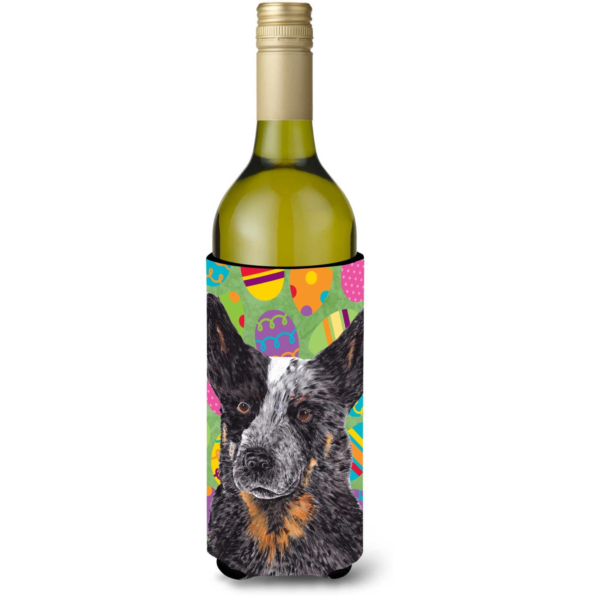 Australian Cattle Dog Easter  Wine Bottle Beverage Insulator Beverage Insulator Hugger
