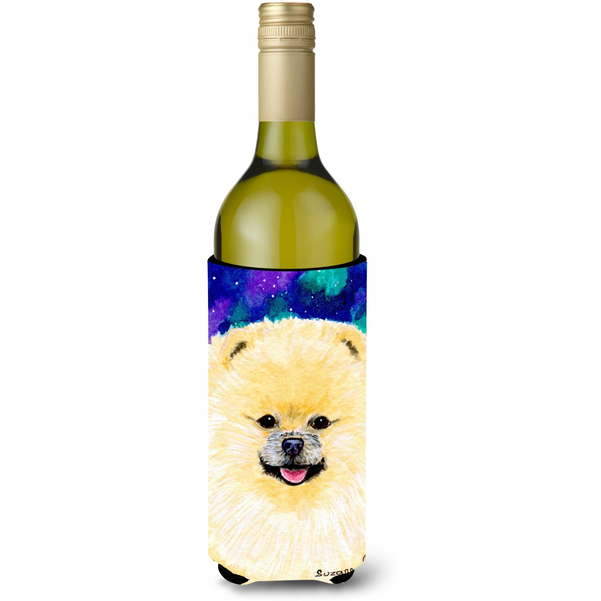 Pomeranian Wine Bottle Beverage Insulator Beverage Insulator Hugger SS8997LITERK
