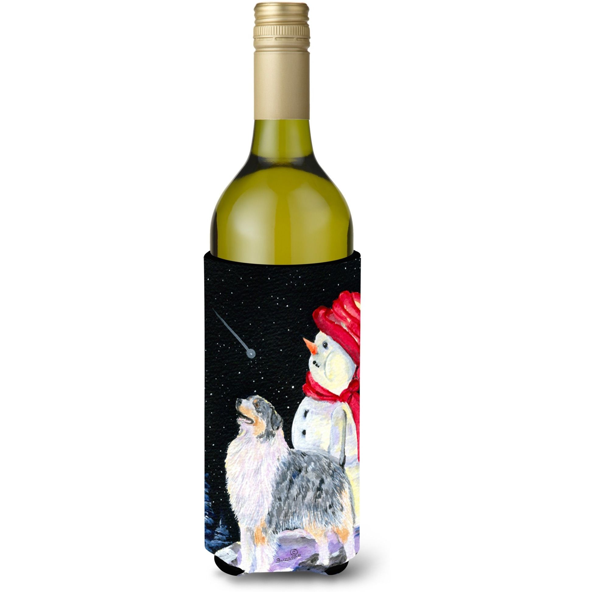 Australian Shepherd Wine Bottle Beverage Insulator Beverage Insulator Hugger SS8574LITERK