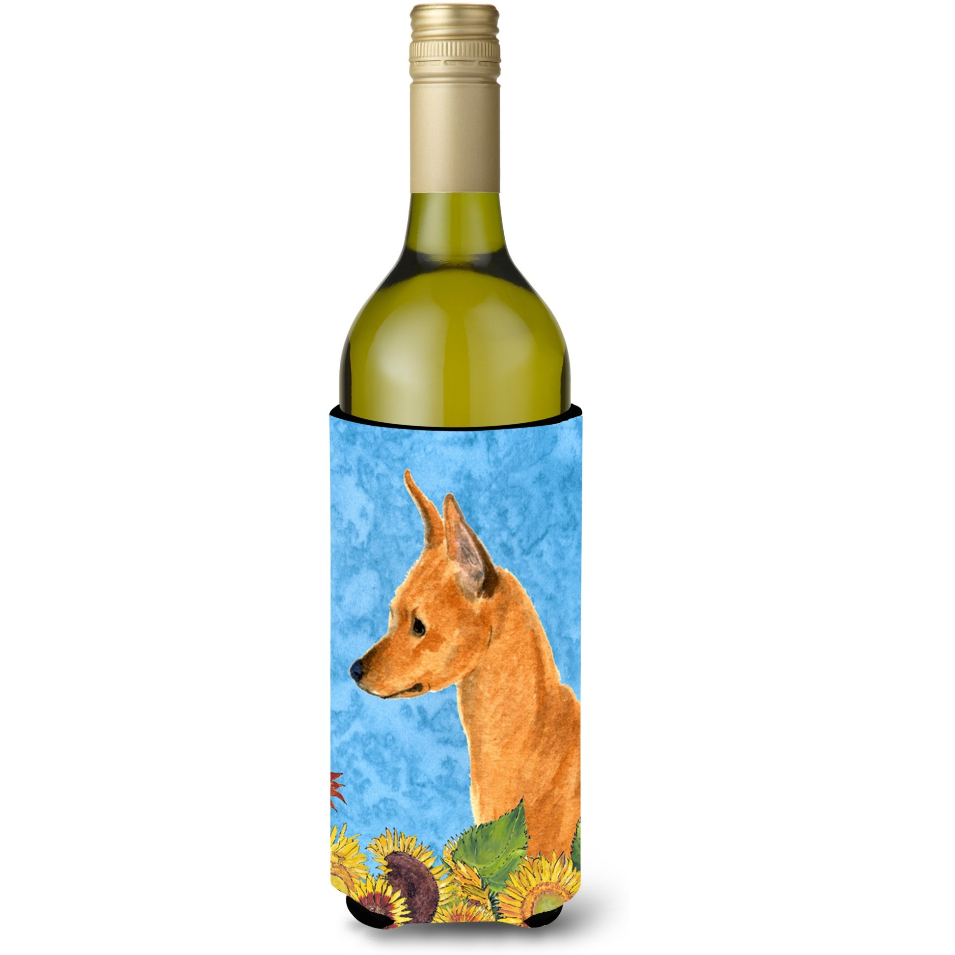 Min Pin in Summer Flowers Wine Bottle Beverage Insulator Beverage Insulator Hugger