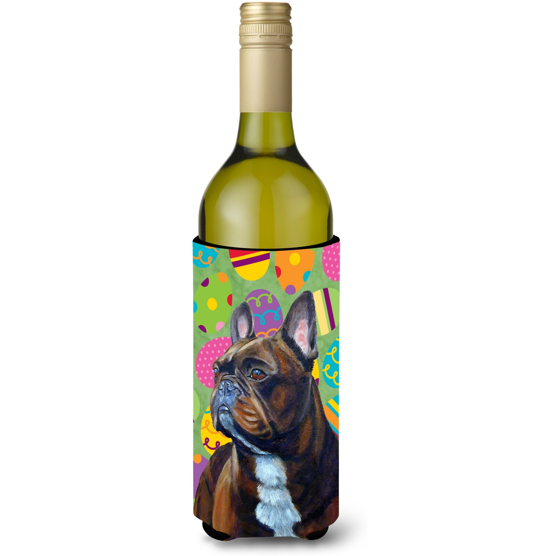 French Bulldog Easter Eggtravaganza Wine Bottle Beverage Insulator Beverage Insulator Hugger LH9430LITERK