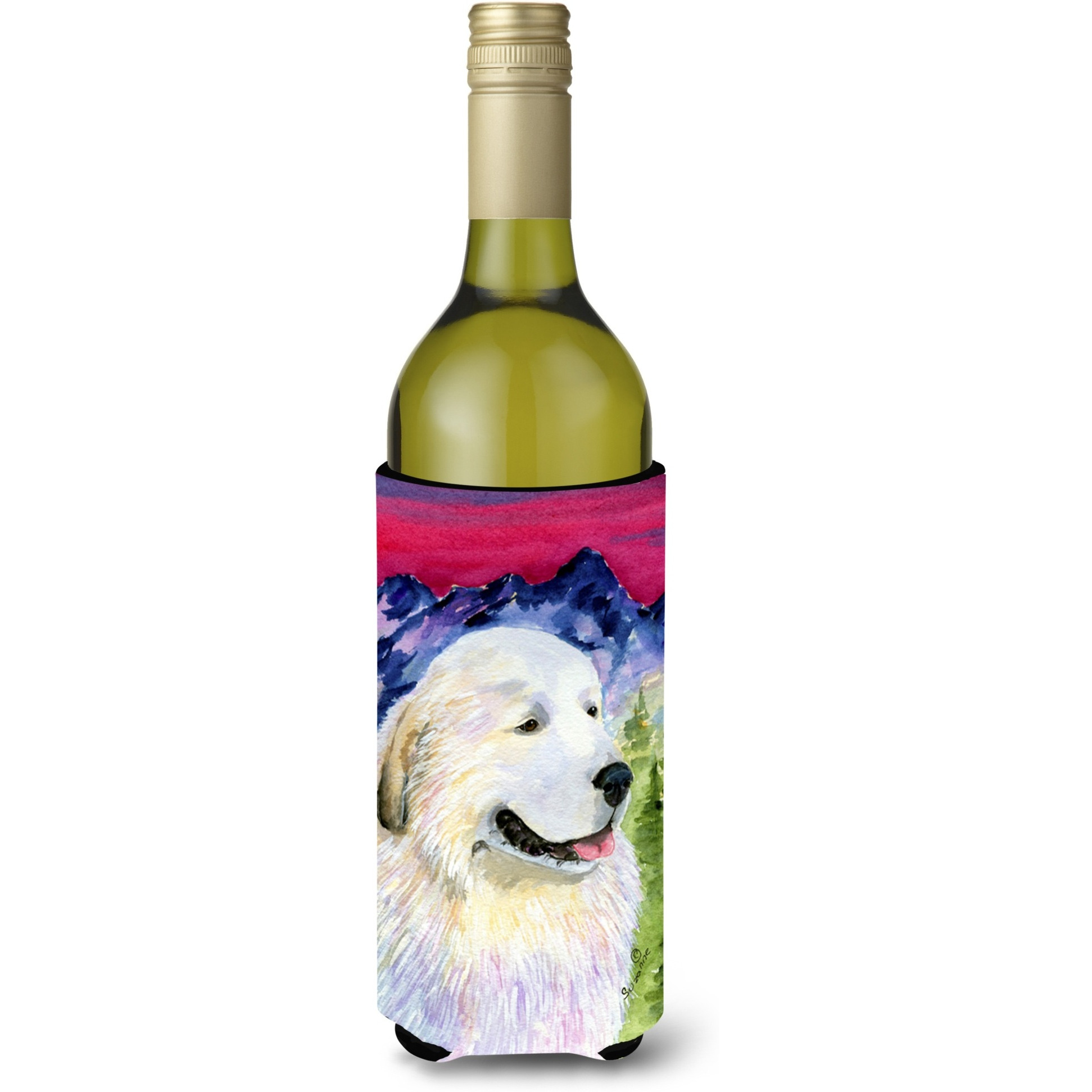 Great Pyrenees Wine Bottle Beverage Insulator Beverage Insulator Hugger SS8473LITERK