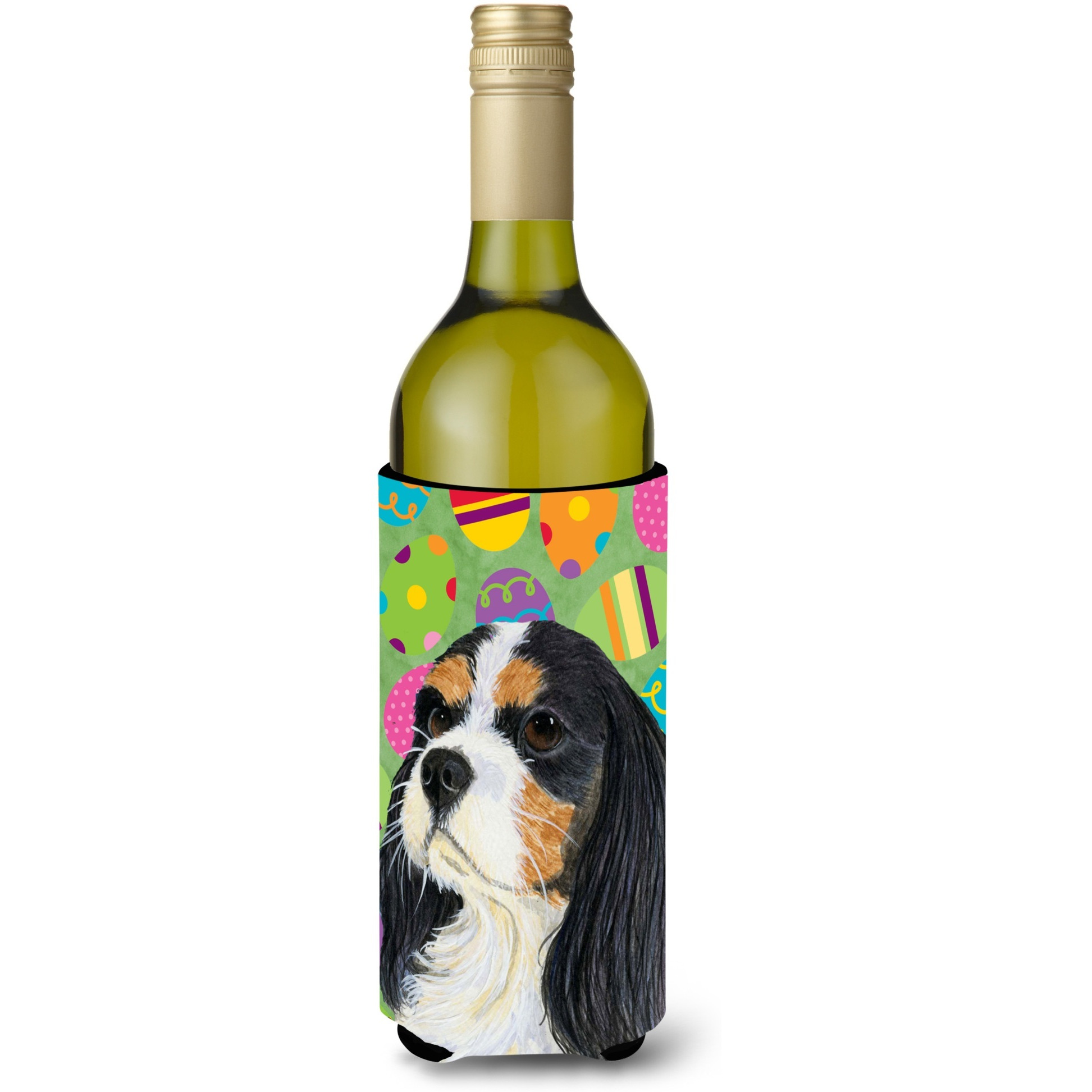 Cavalier Spaniel Easter Eggtravaganza Wine Bottle Beverage Insulator Beverage Insulator Hugger
