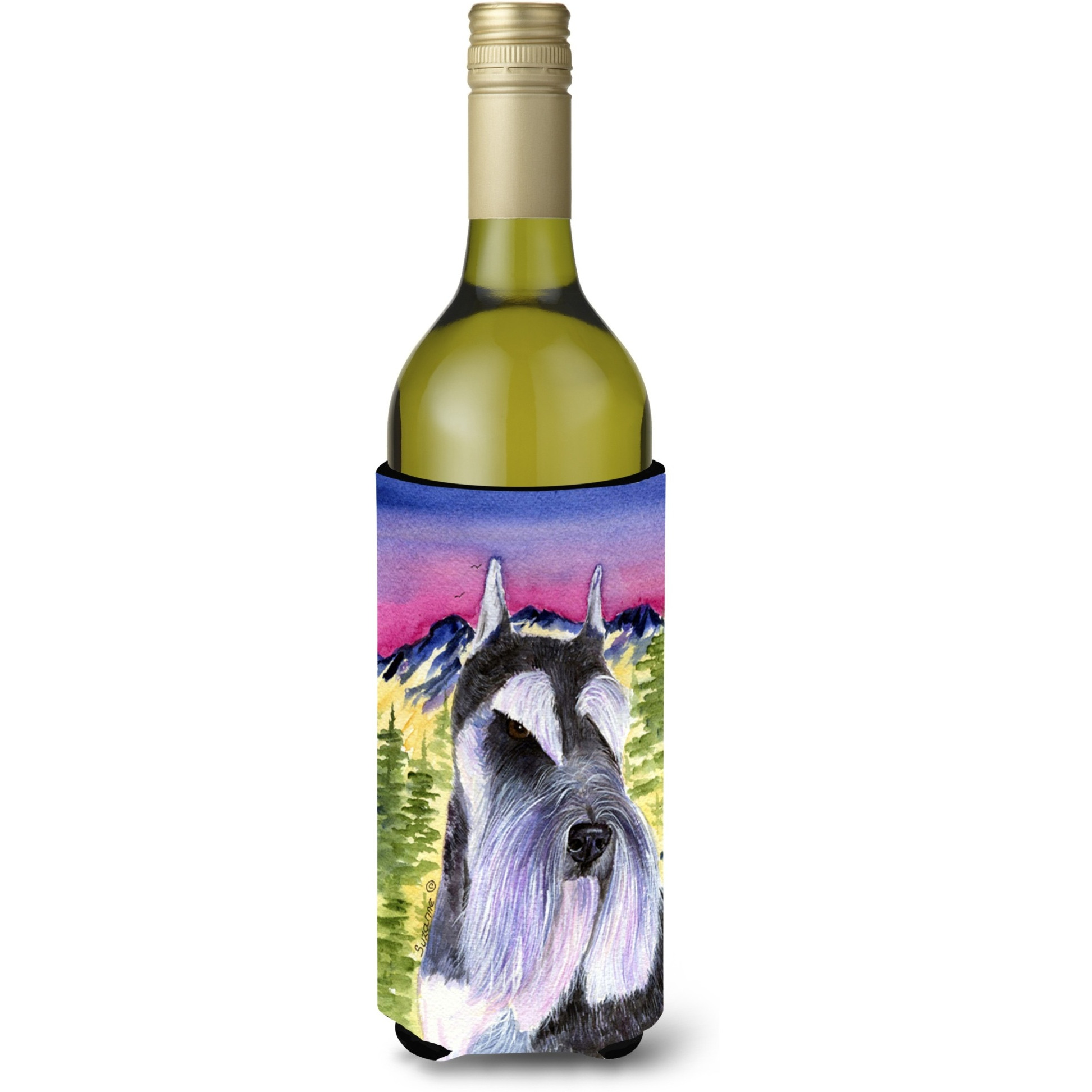 Schnauzer Wine Bottle Beverage Insulator Beverage Insulator Hugger SS8340LITERK