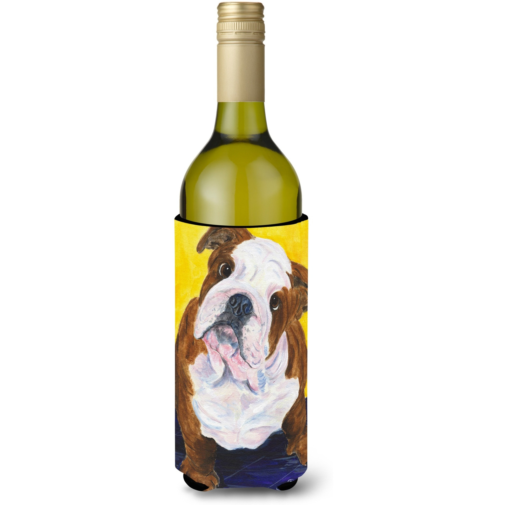 English Bulldog Wine Bottle Beverage Insulator Beverage Insulator Hugger SS8415LITERK