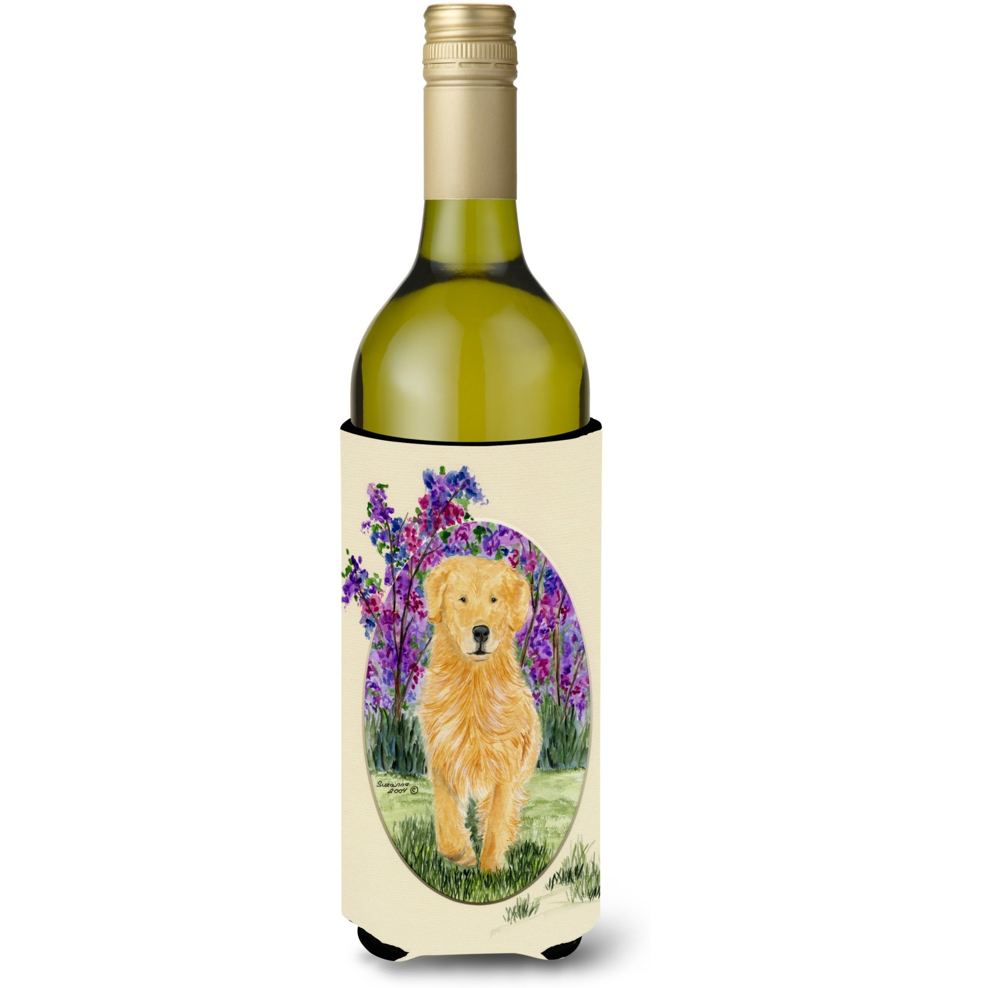 Golden Retriever Wine Bottle Beverage Insulator Beverage Insulator Hugger SS8060LITERK