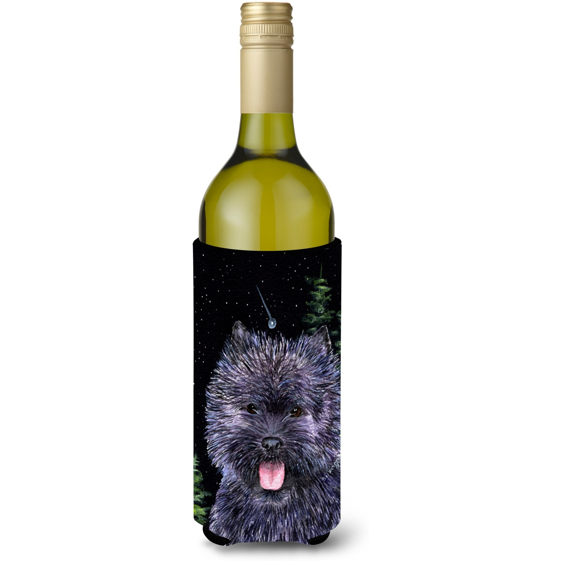 Starry Night Cairn Terrier Wine Bottle Beverage Insulator Beverage Insulator Hugger