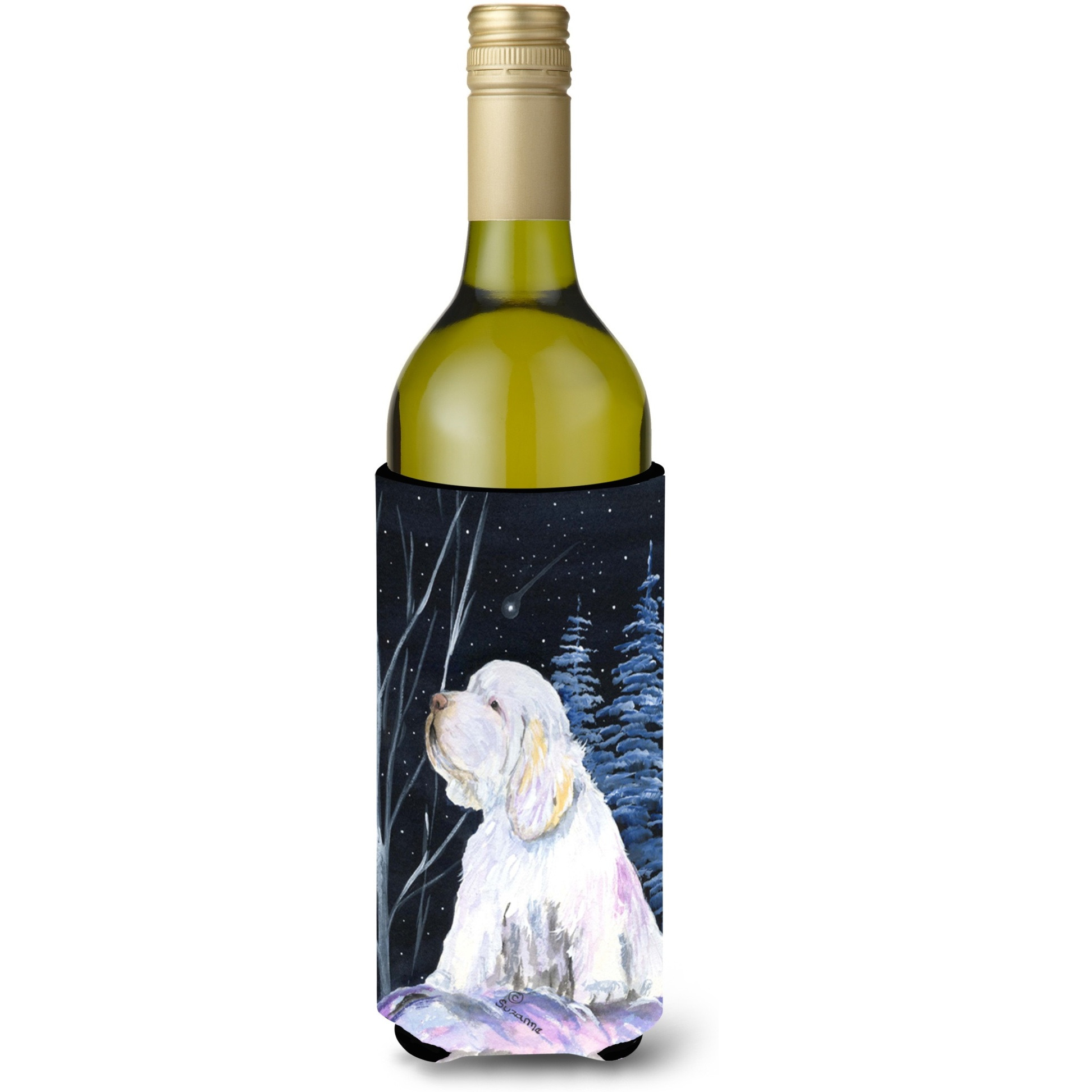Clumber Spaniel Wine Bottle Beverage Insulator Beverage Insulator Hugger SS8346LITERK