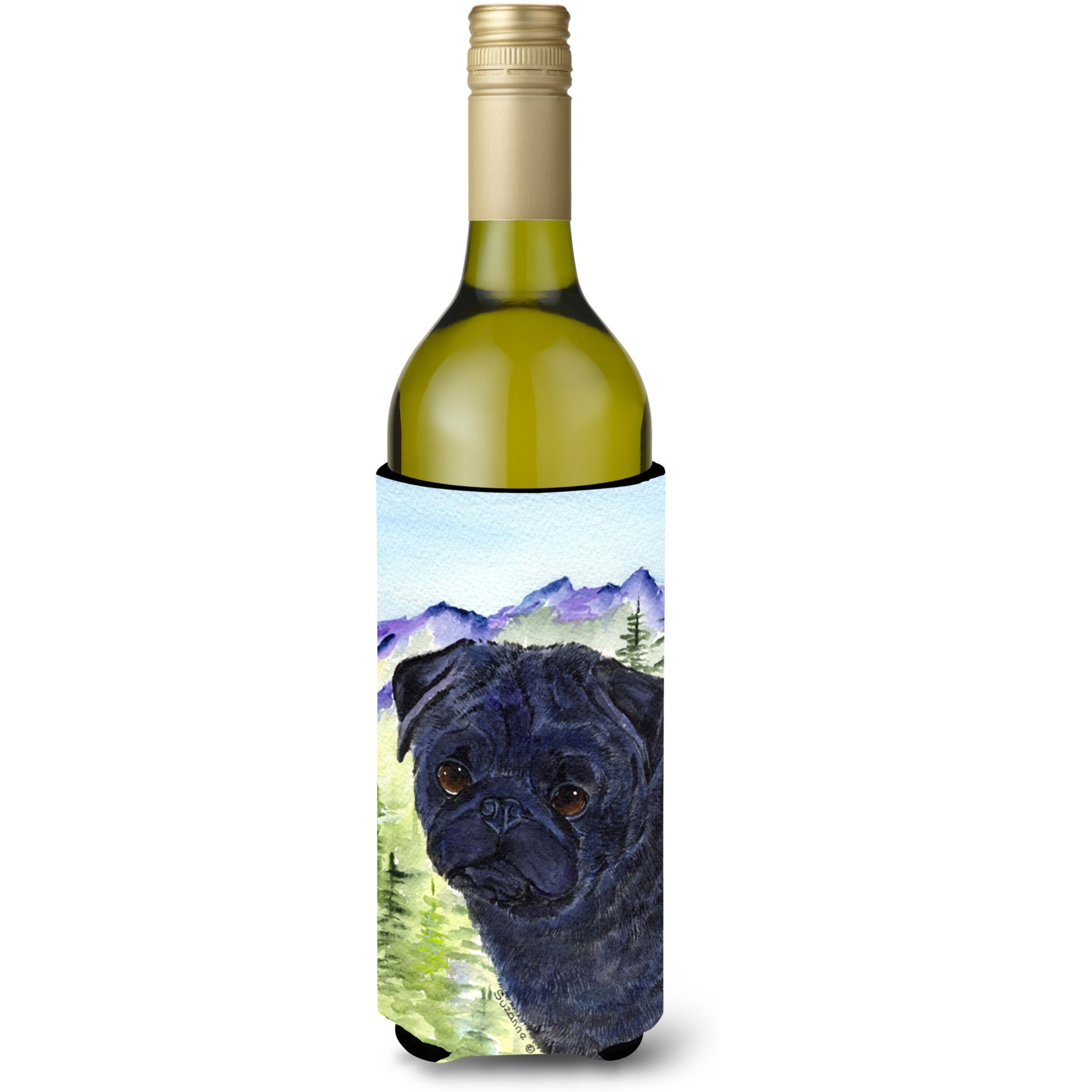 Pug Wine Bottle Beverage Insulator Beverage Insulator Hugger SS8420LITERK