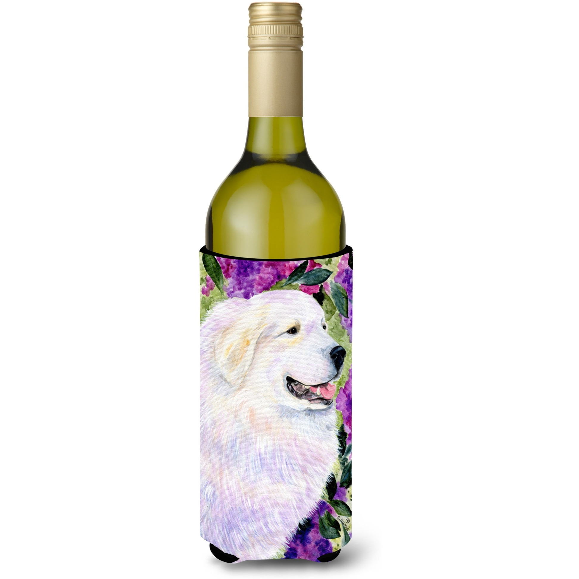 Great Pyrenees Wine Bottle Beverage Insulator Beverage Insulator Hugger SS8474LITERK