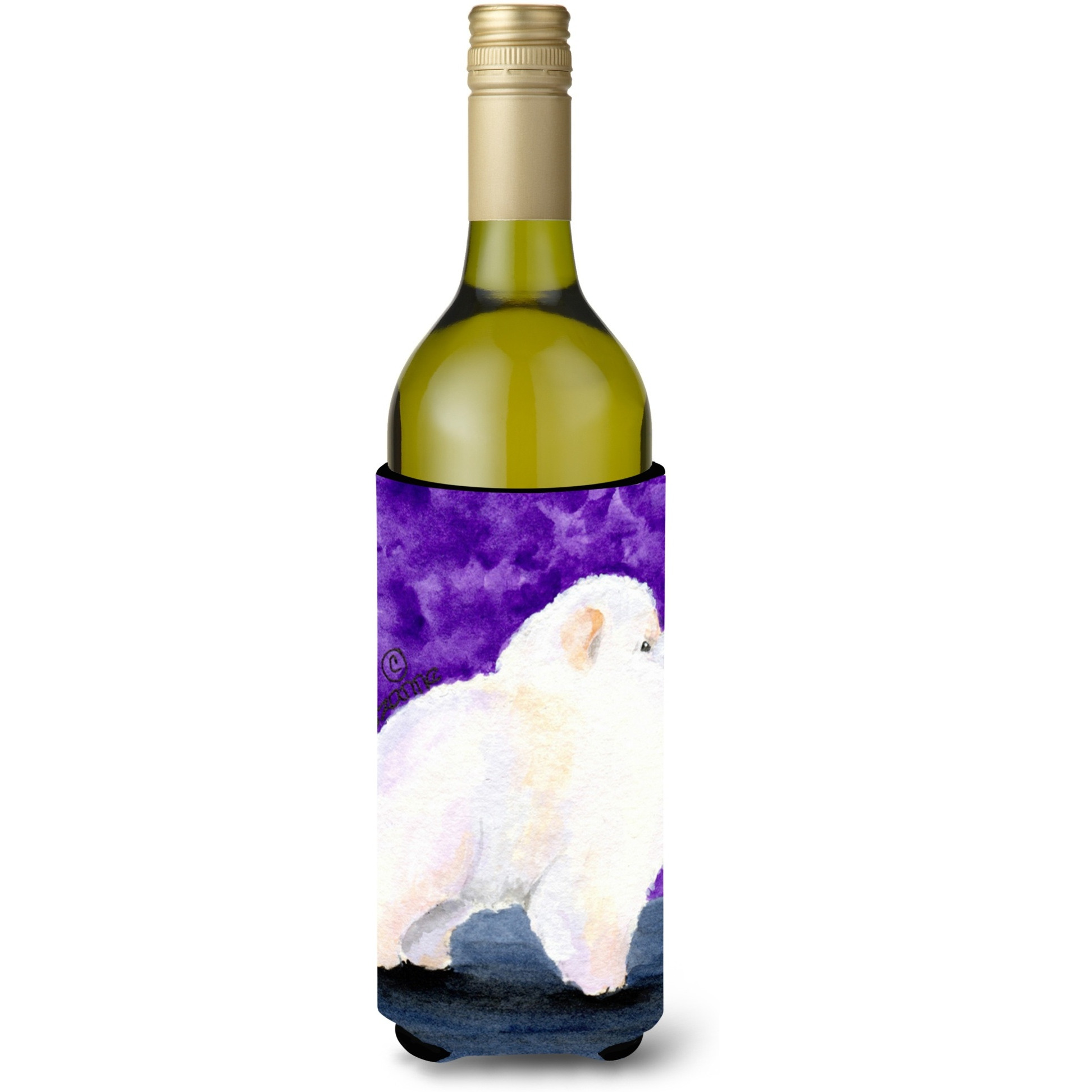 Pomeranian Wine Bottle Beverage Insulator Beverage Insulator Hugger SS8688LITERK