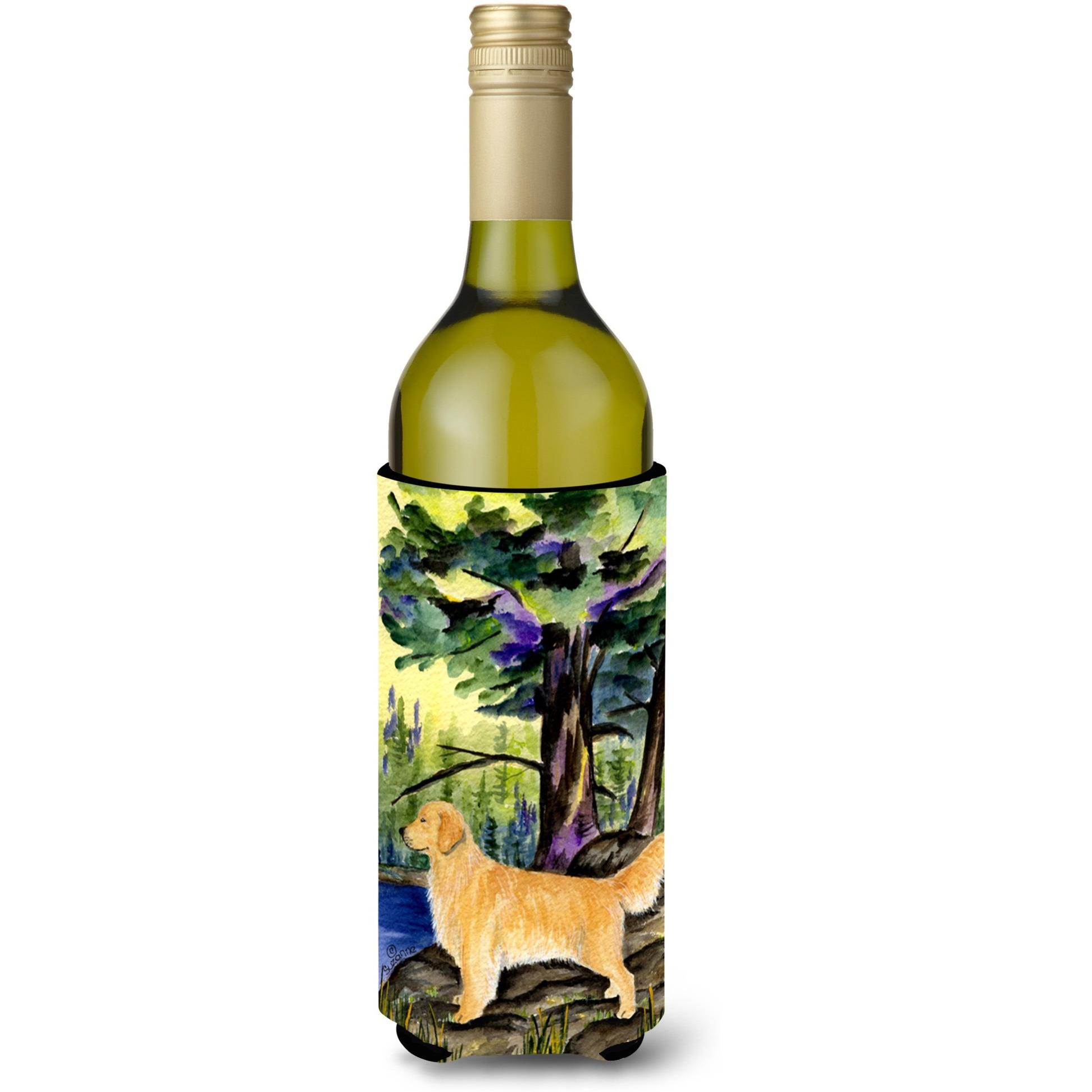 Golden Retriever Wine Bottle Beverage Insulator Beverage Insulator Hugger SS8426LITERK