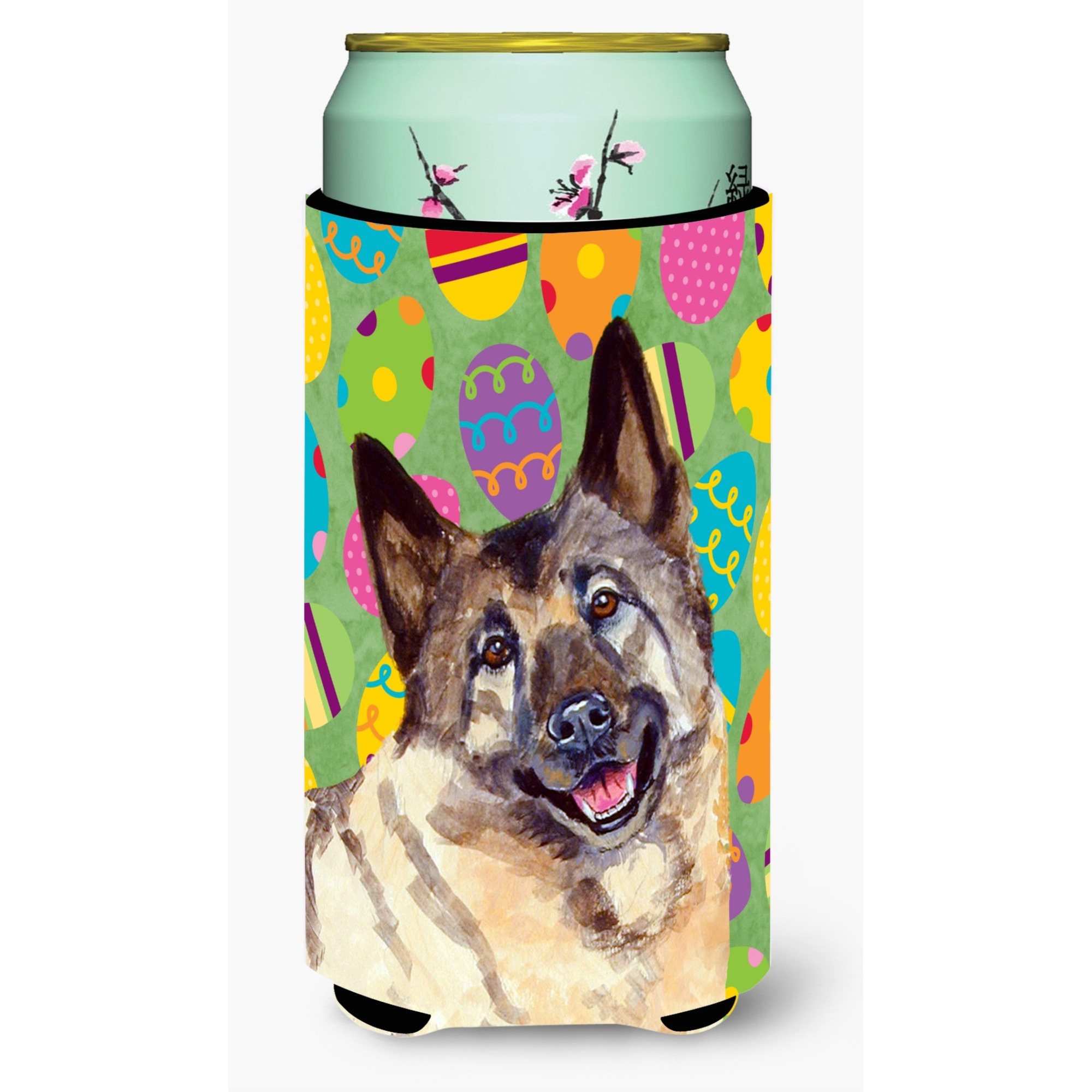 Norwegian Elkhound Easter Eggtravaganza  Tall Boy Beverage Insulator Beverage Insulator Hugger