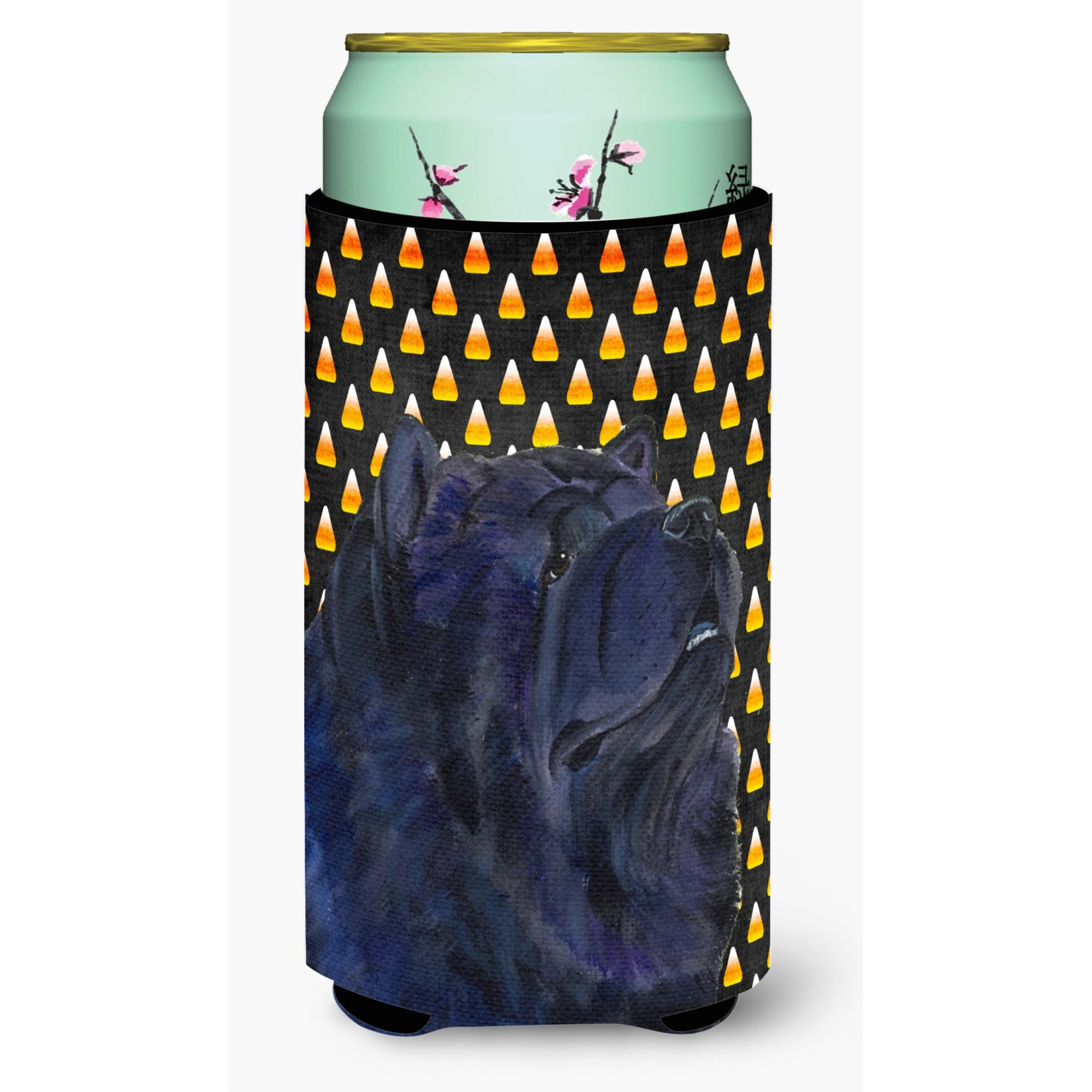 Chow Chow Candy Corn Halloween Portrait  Tall Boy Beverage Insulator Beverage Insulator Hugger
