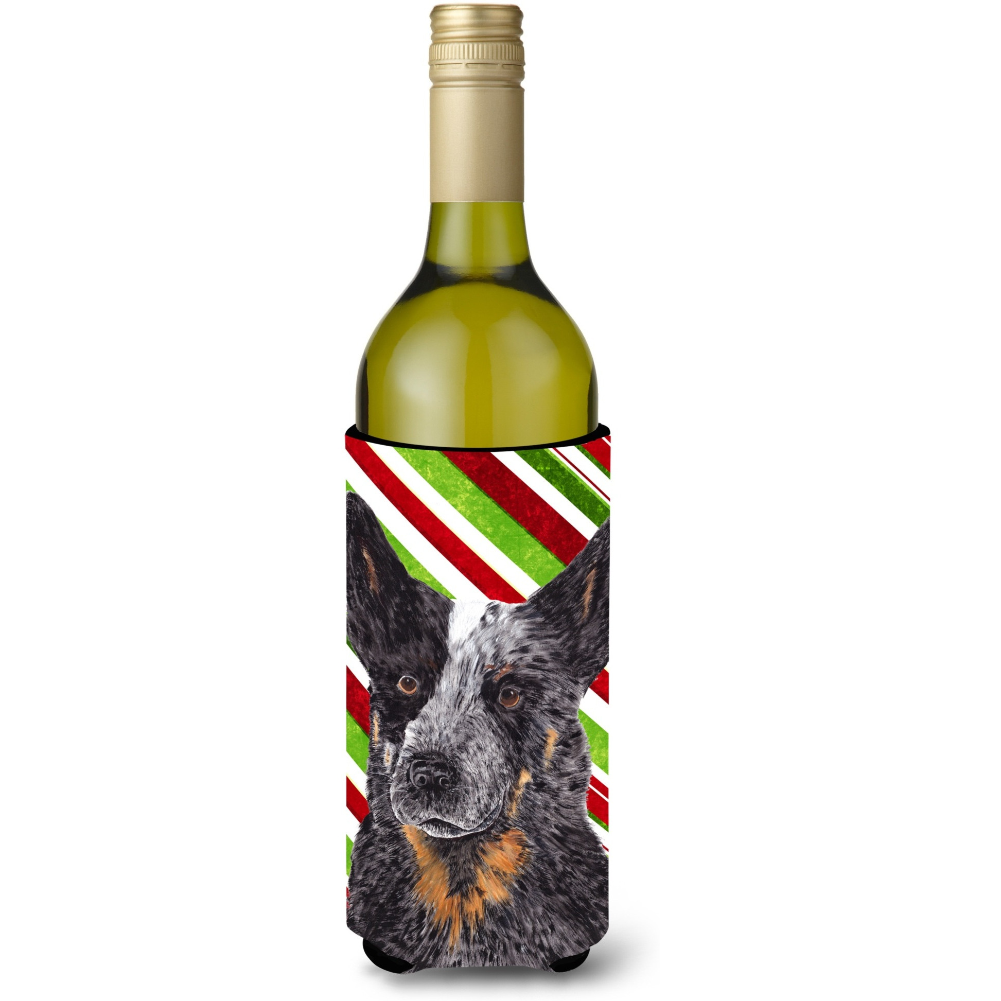 Australian Cattle Dog  Holiday Christmas Wine Bottle Beverage Insulator Beverage Insulator Hugger
