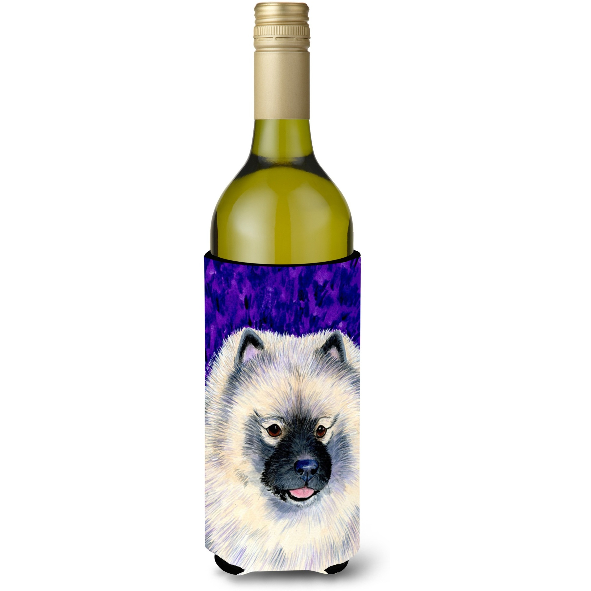 Keeshond Wine Bottle Beverage Insulator Beverage Insulator Hugger SS8691LITERK