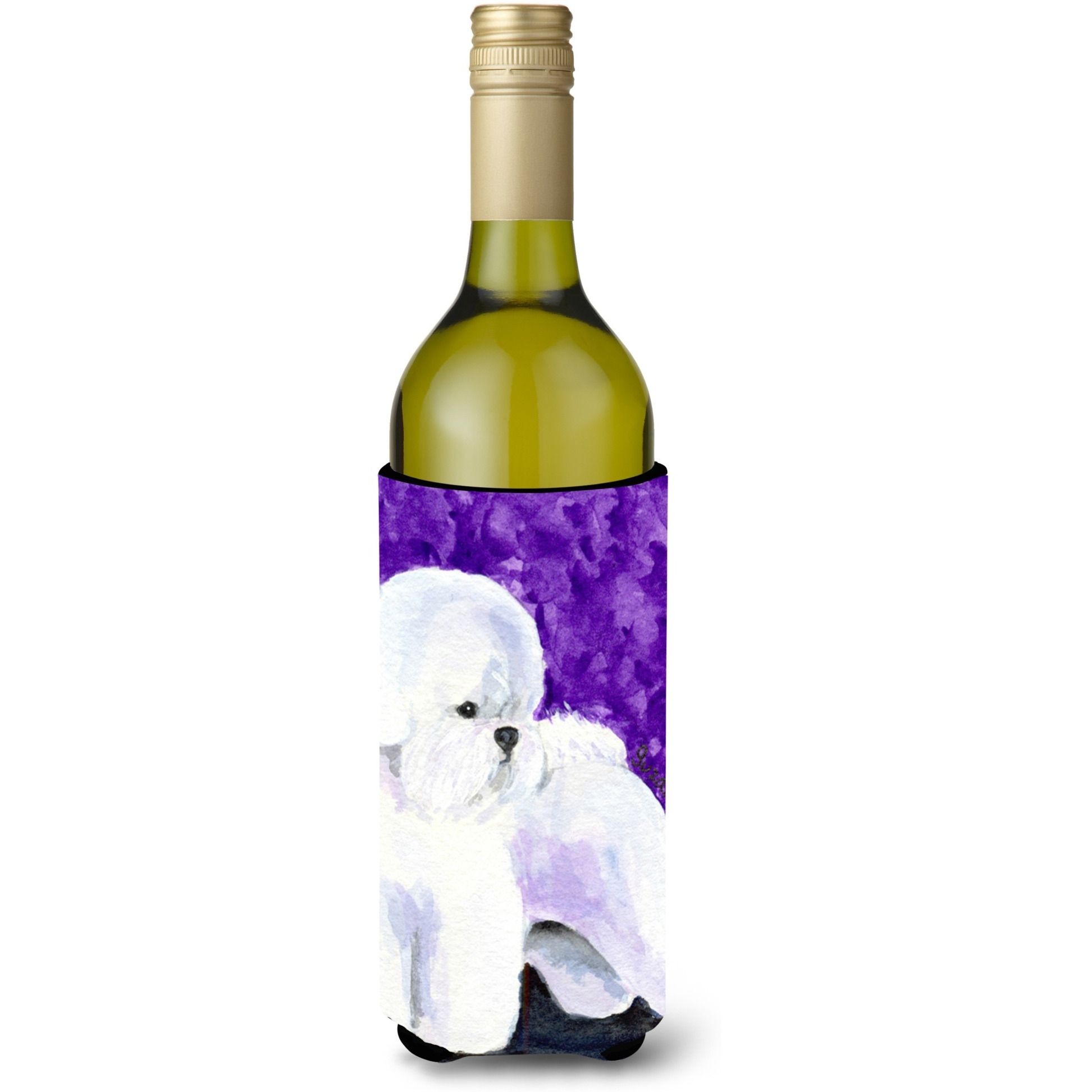 Bichon Frise Wine Bottle Beverage Insulator Beverage Insulator Hugger SS8692LITERK