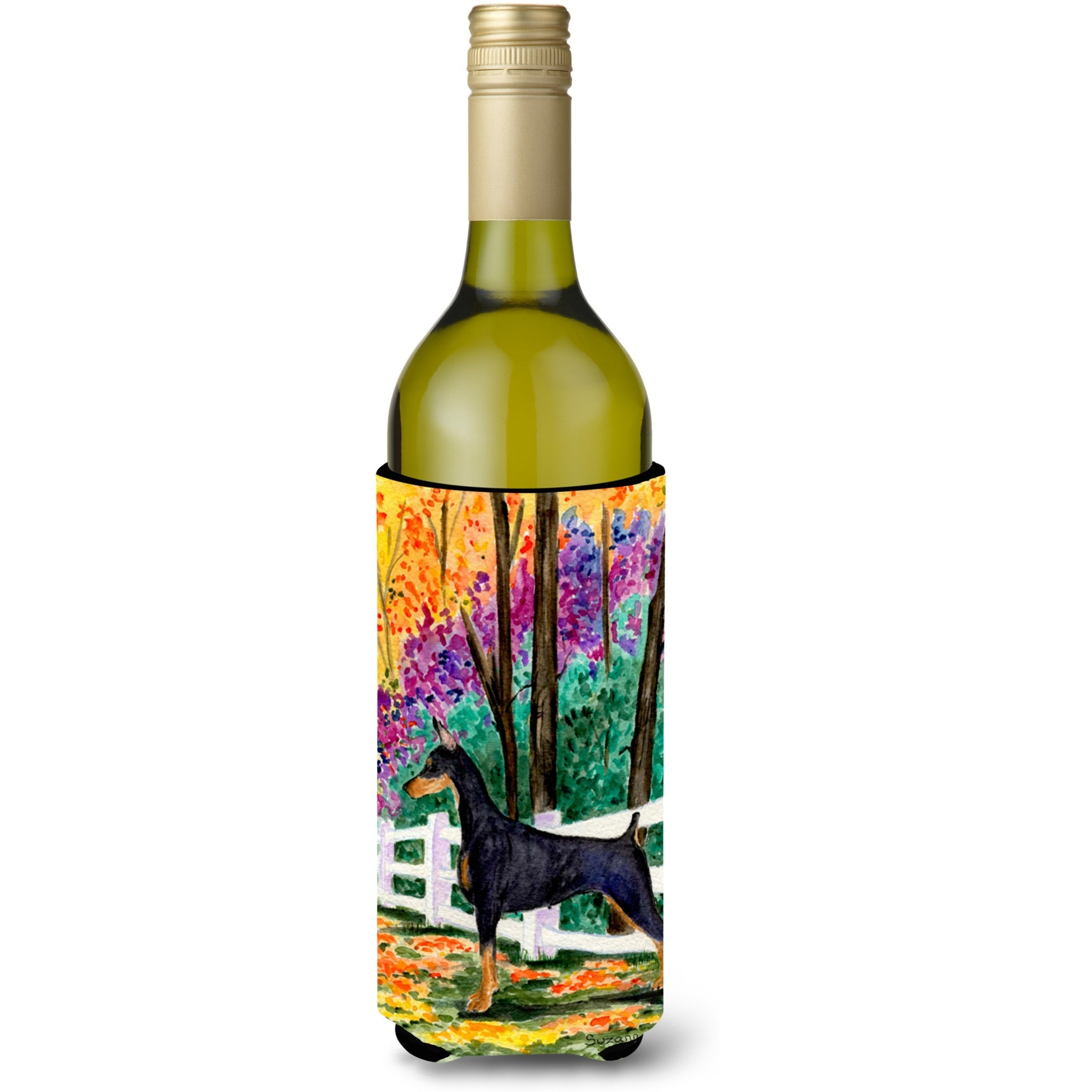 Doberman Wine Bottle Beverage Insulator Beverage Insulator Hugger SS8428LITERK
