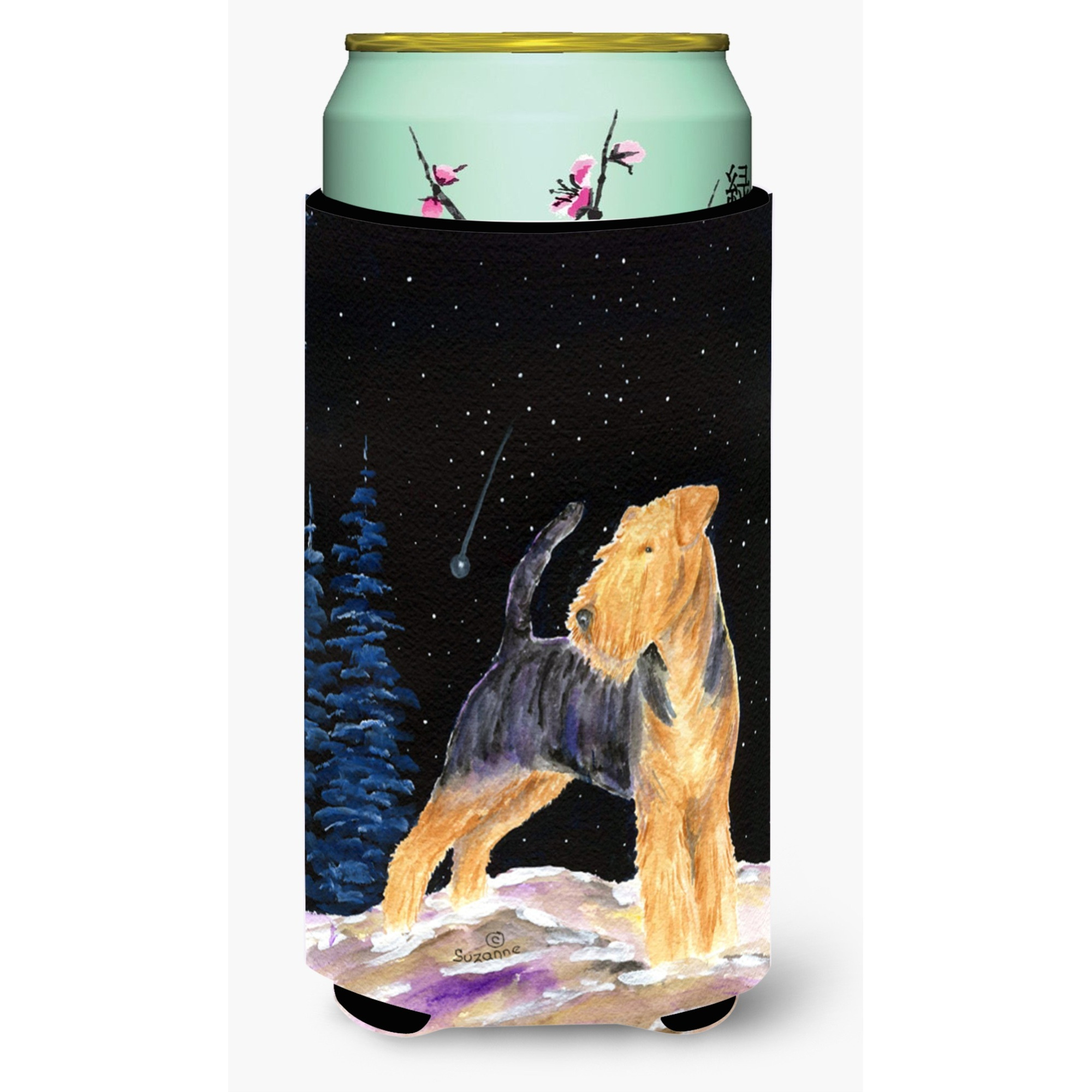 Starry Night Welsh Terrier  Tall Boy Beverage Insulator Beverage Insulator Hugger