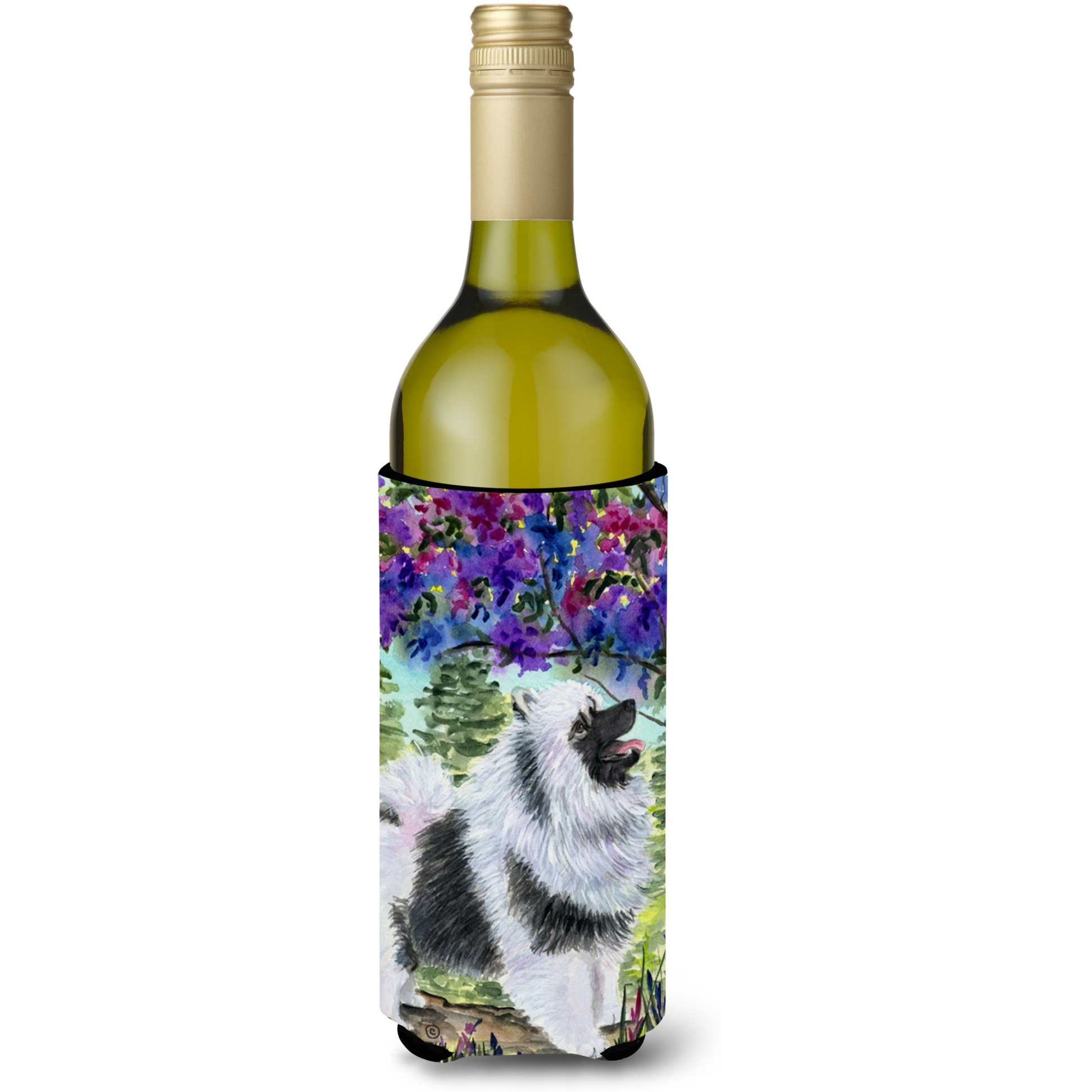 Keeshond Wine Bottle Beverage Insulator Beverage Insulator Hugger SS8063LITERK