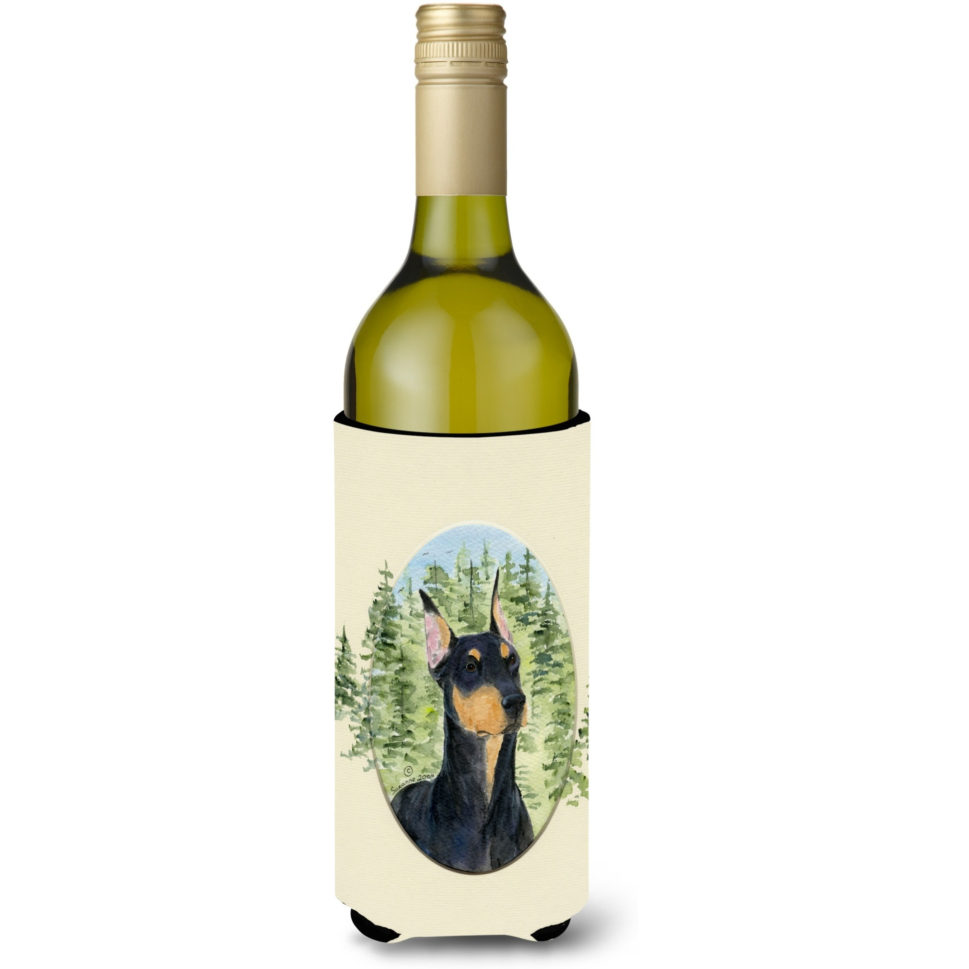 Doberman Wine Bottle Beverage Insulator Beverage Insulator Hugger SS8067LITERK