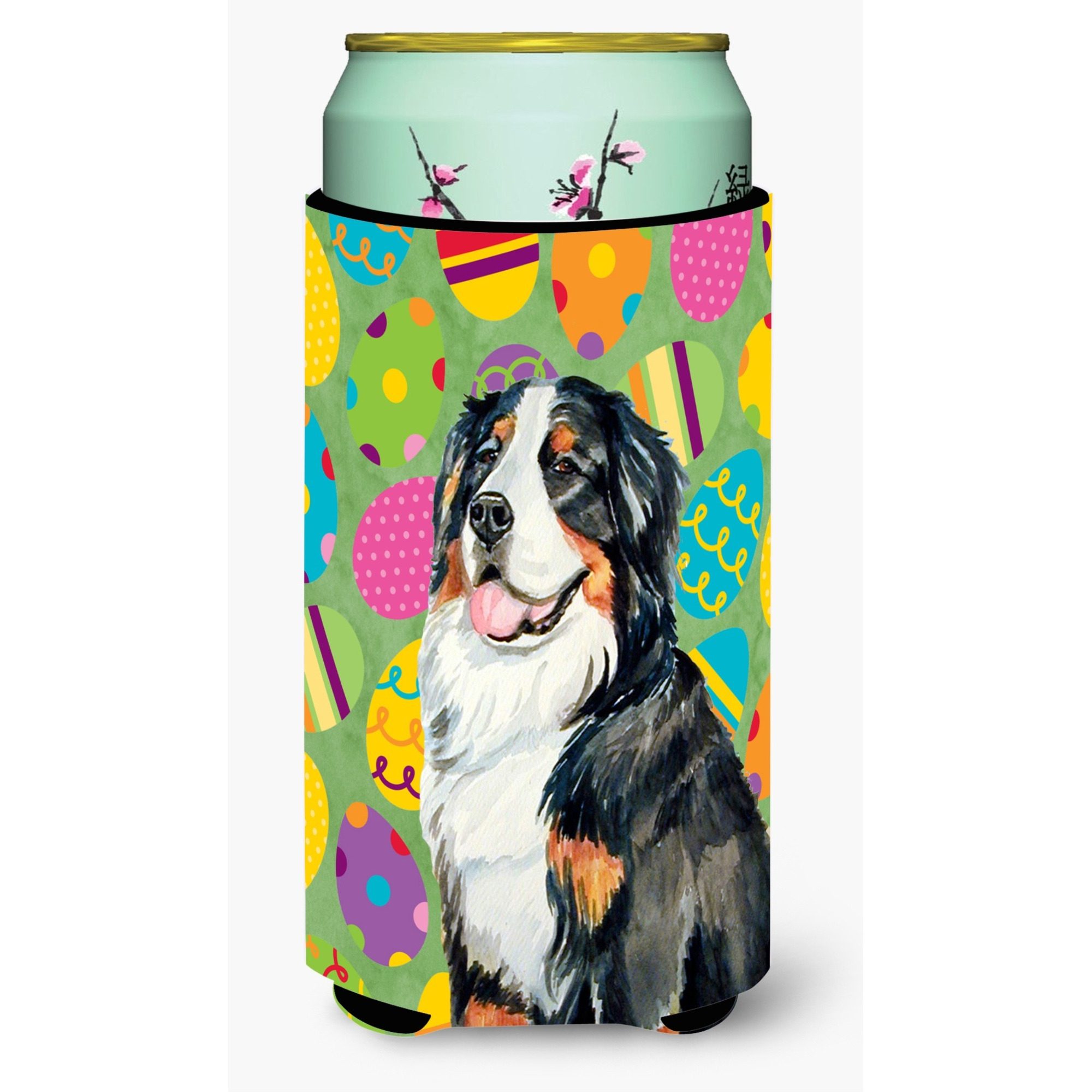 Bernese Mountain Dog Easter Eggtravaganza  Tall Boy Beverage Insulator Beverage Insulator Hugger