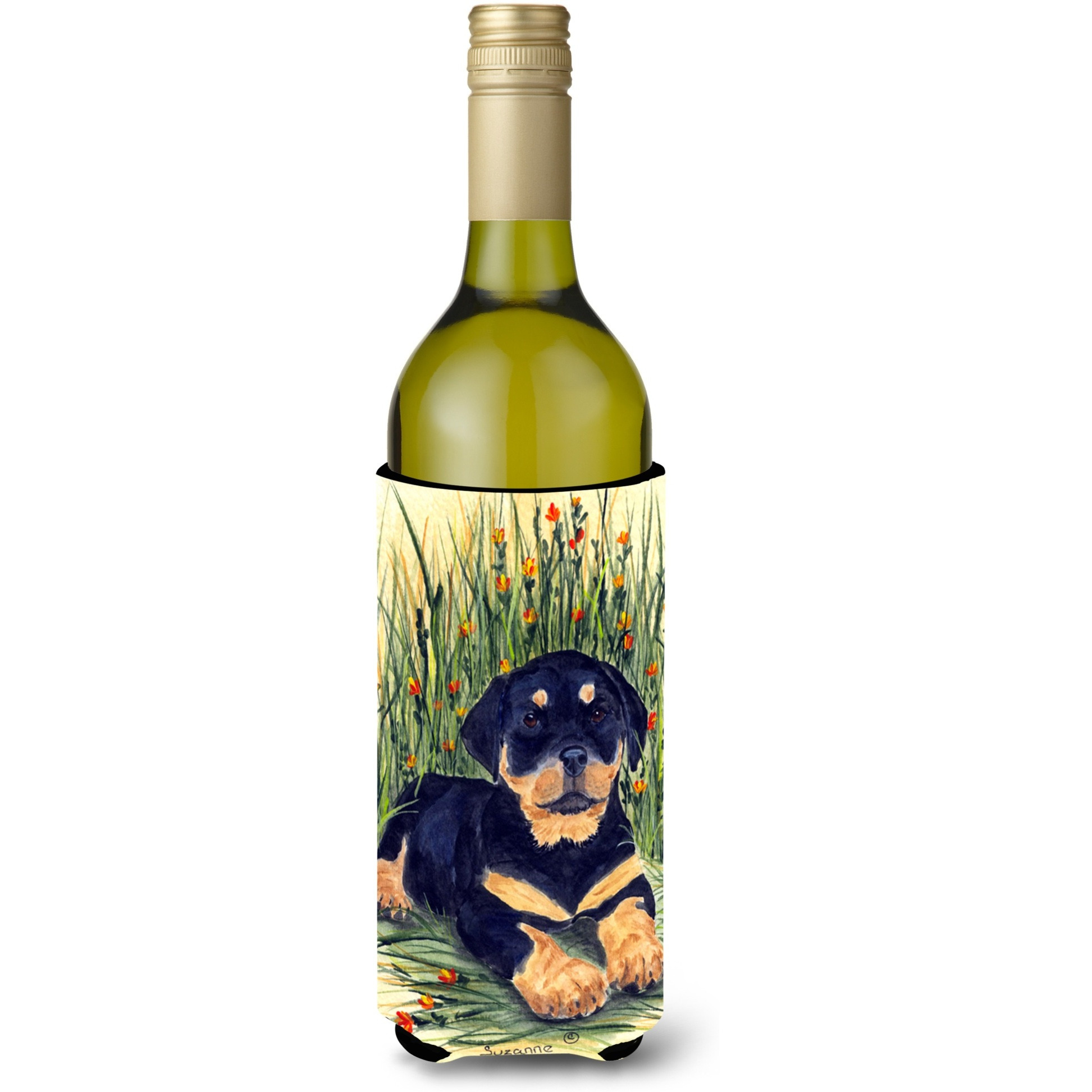 Rottweiler Wine Bottle Beverage Insulator Beverage Insulator Hugger SS8107LITERK