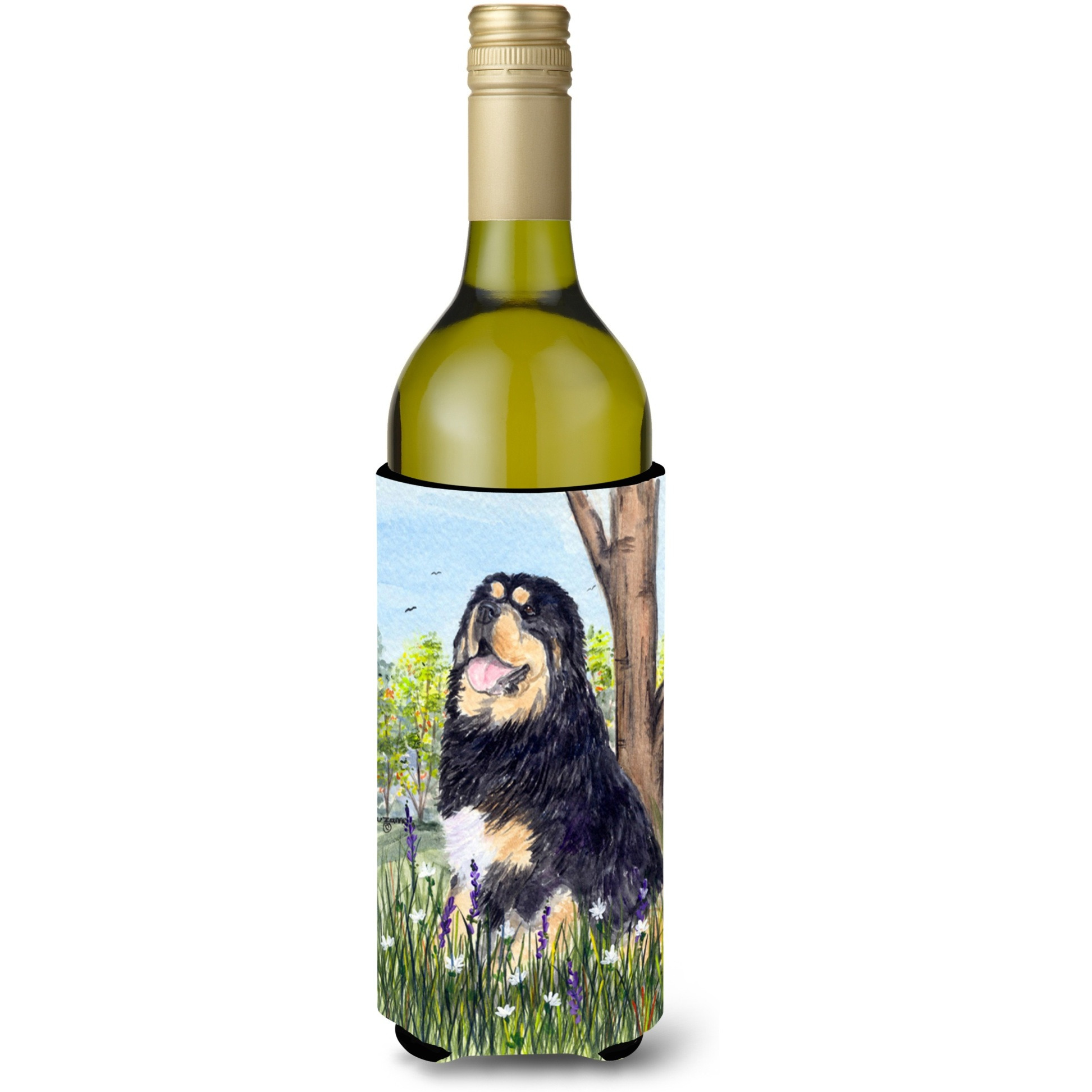 Tibetan Mastiff Wine Bottle Beverage Insulator Beverage Insulator Hugger SS8106LITERK