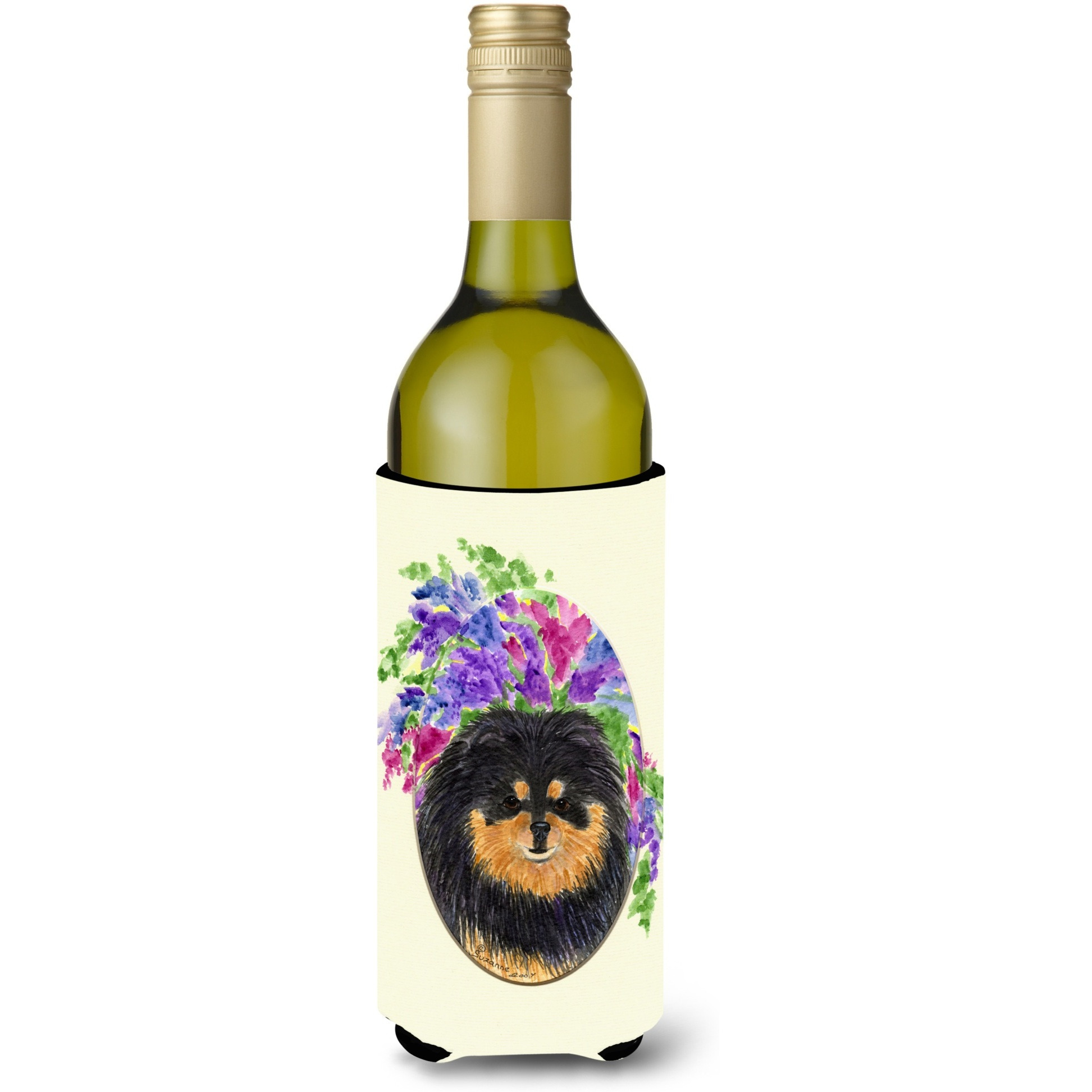 Pomeranian Wine Bottle Beverage Insulator Beverage Insulator Hugger SS8075LITERK