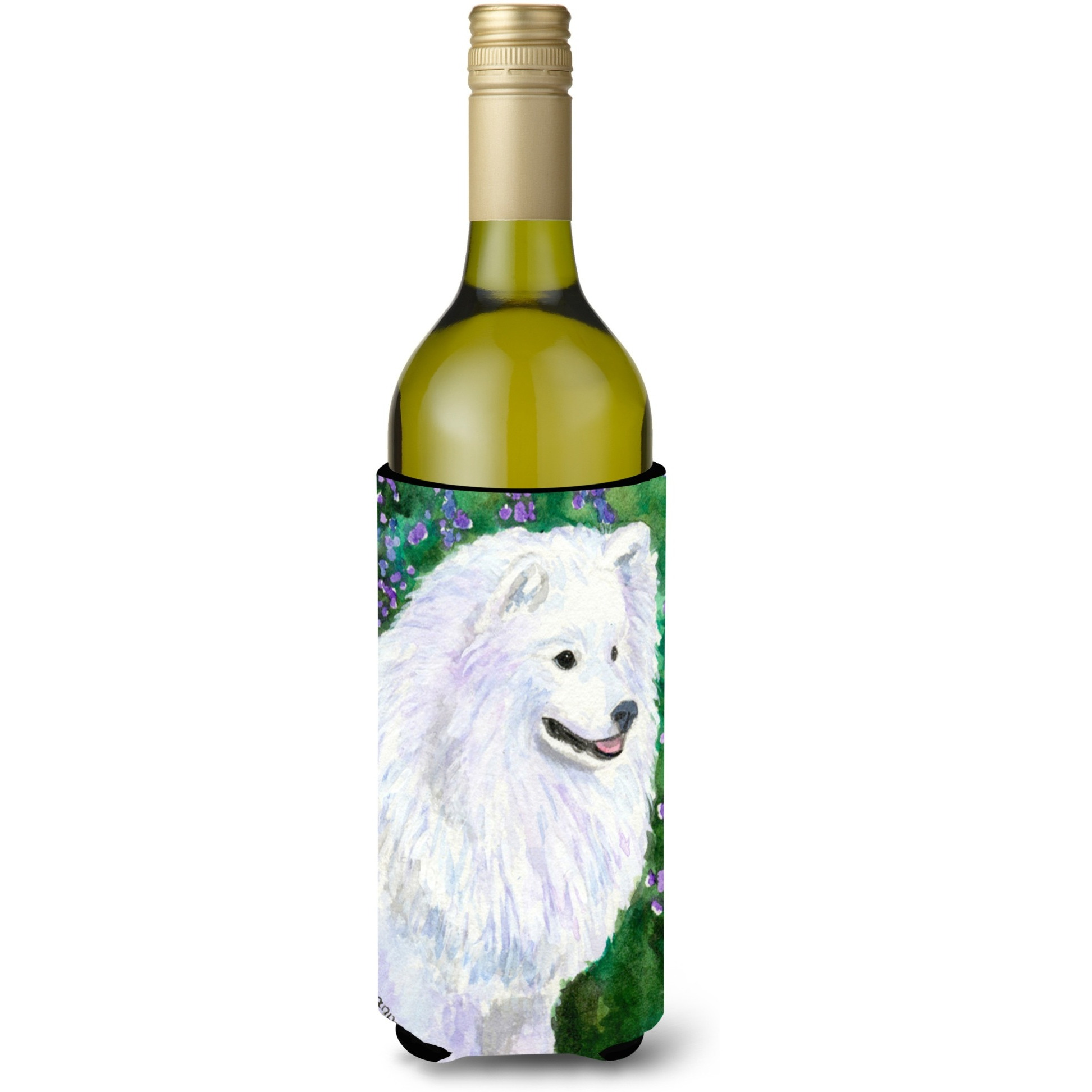 American Eskimo Wine Bottle Beverage Insulator Beverage Insulator Hugger
