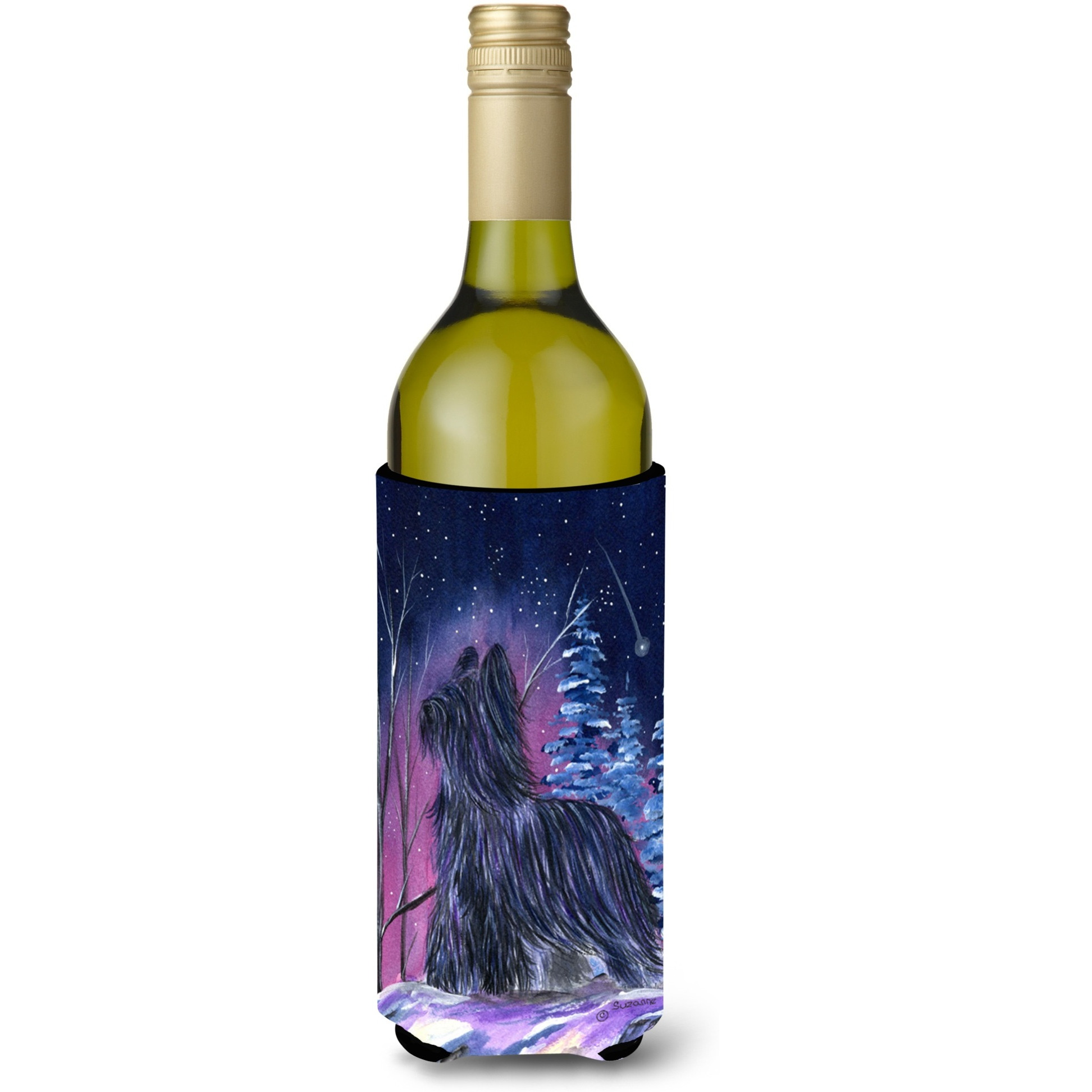 Starry Night Briard Wine Bottle Beverage Insulator Beverage Insulator Hugger