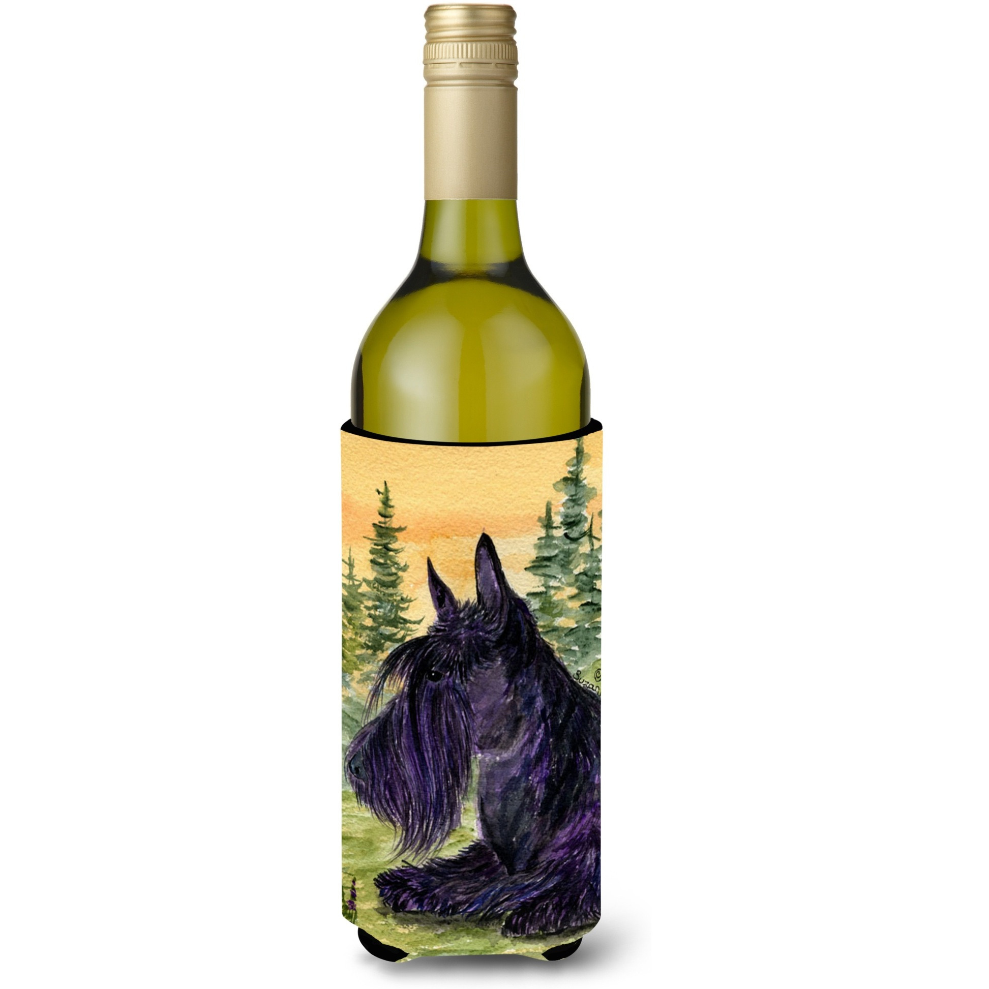 Scottish Terrier Wine Bottle Beverage Insulator Beverage Insulator Hugger SS8511LITERK