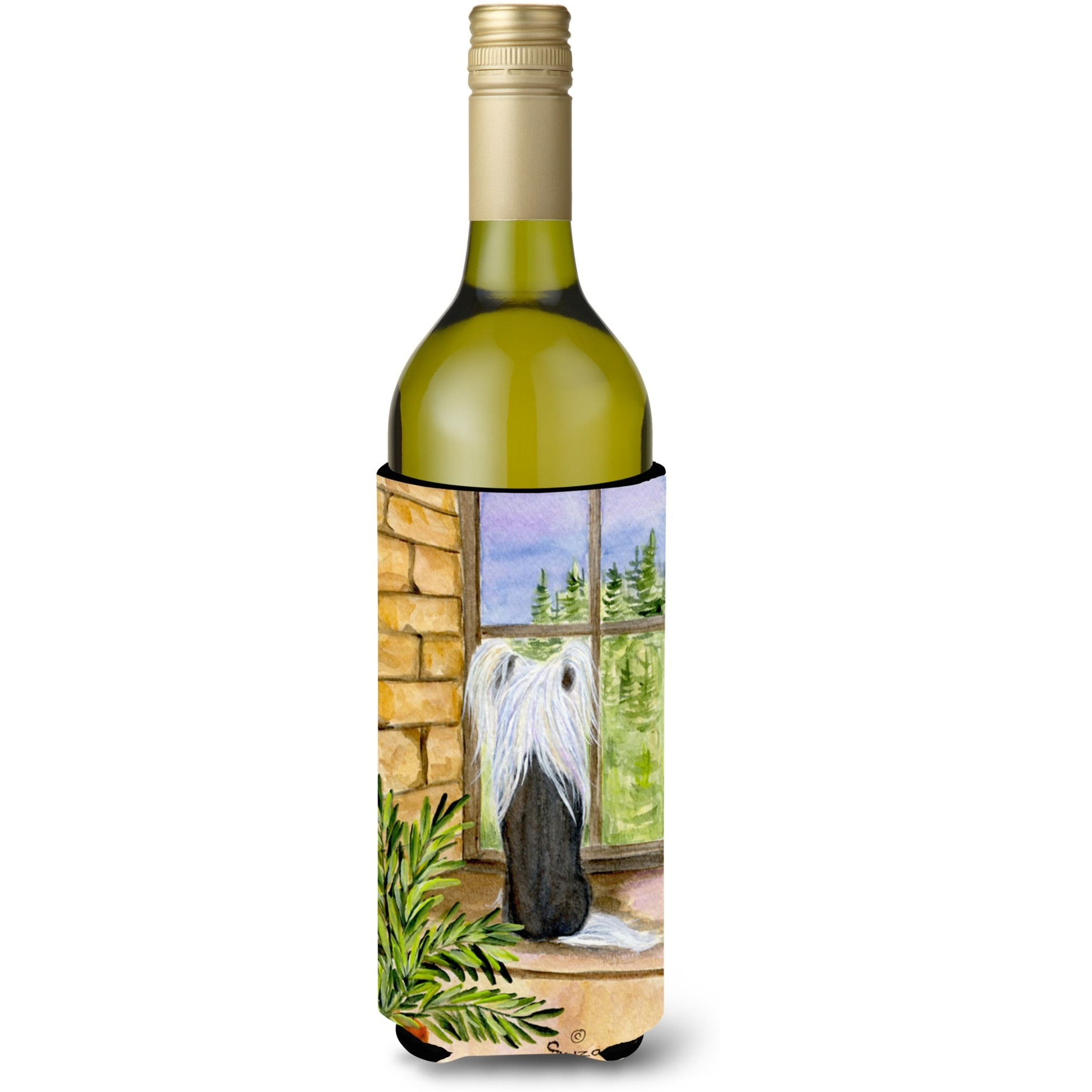 Chinese Crested Wine Bottle Beverage Insulator Beverage Insulator Hugger SS8121LITERK